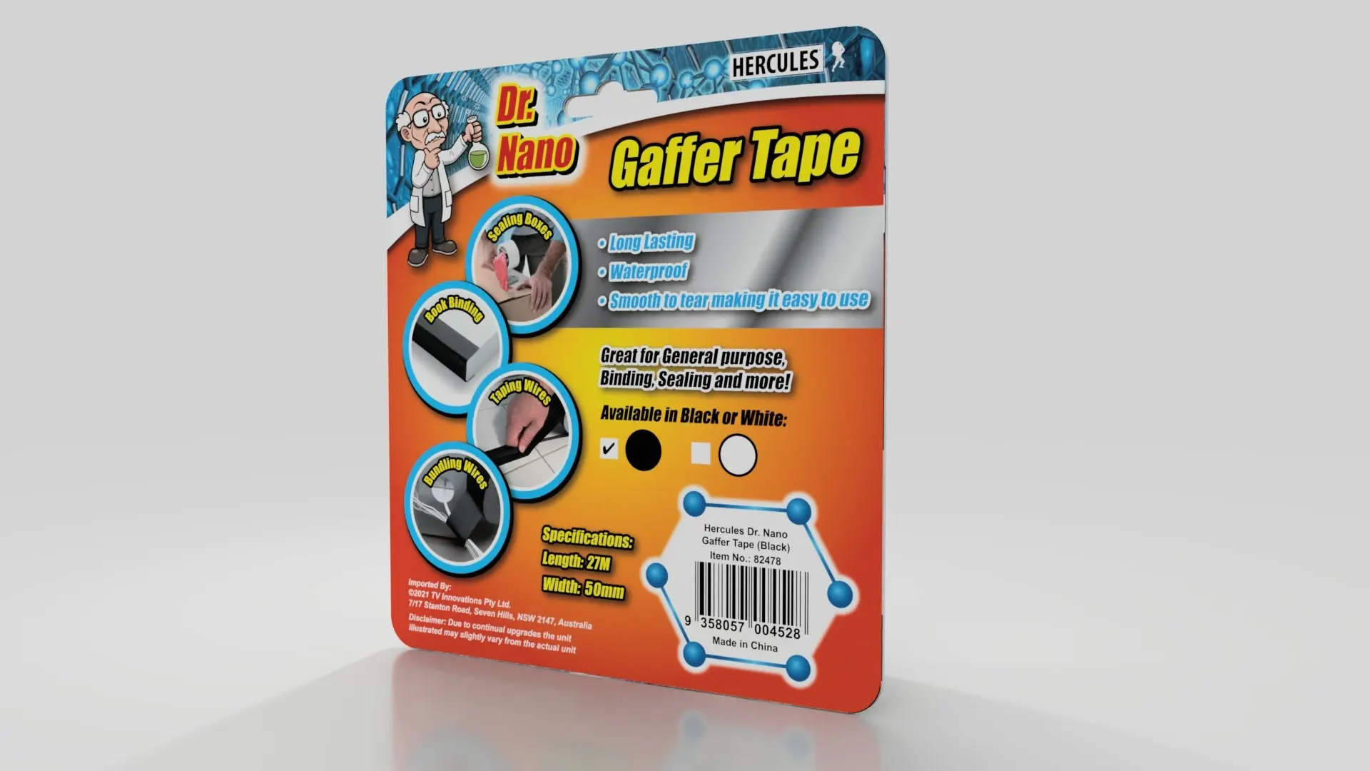 Hercules Gaffer Tape Black