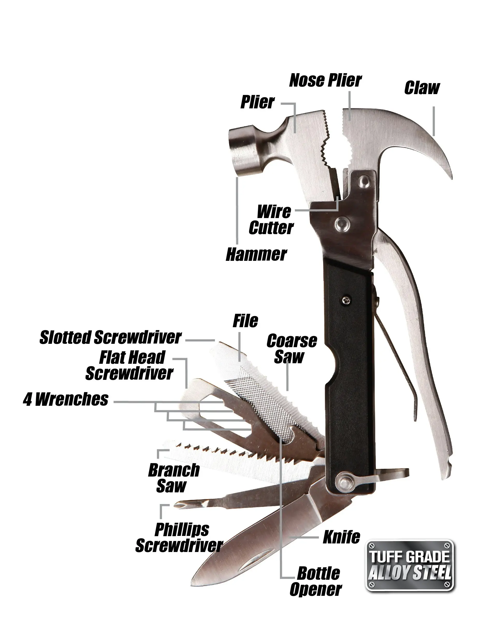 Hercules Ultimate Hammer Multi Tool - 18 Tools Combined into 1