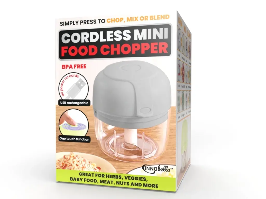 Innobella Multipurpose Cordless Mini Food Chopper - Grey