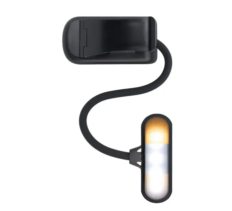 25th Hour Clip on LED Book Light Black