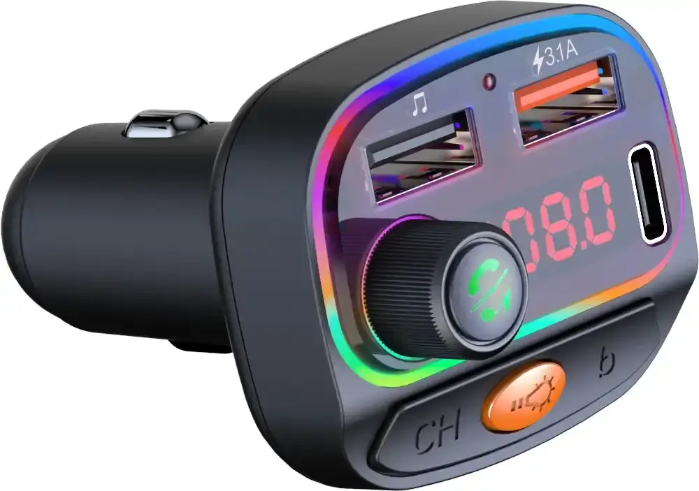 Gadget Innovations Wireless FM Transmitter, Charger & MP3 Player w USB Bluetooth