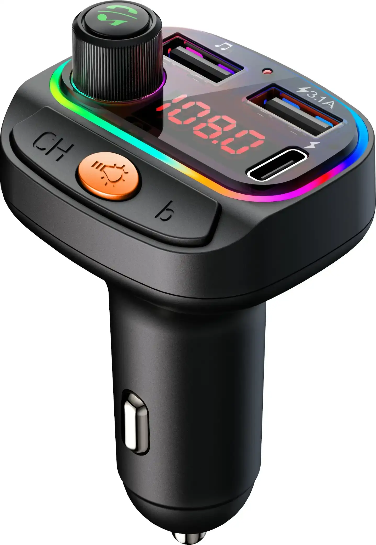 Gadget Innovations Wireless FM Transmitter, Charger & MP3 Player w USB Bluetooth