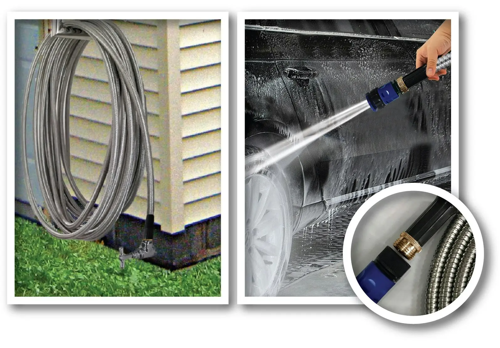 Hercules Expandable Metallic Power Hose - expands up to 7.5m (25 feet)