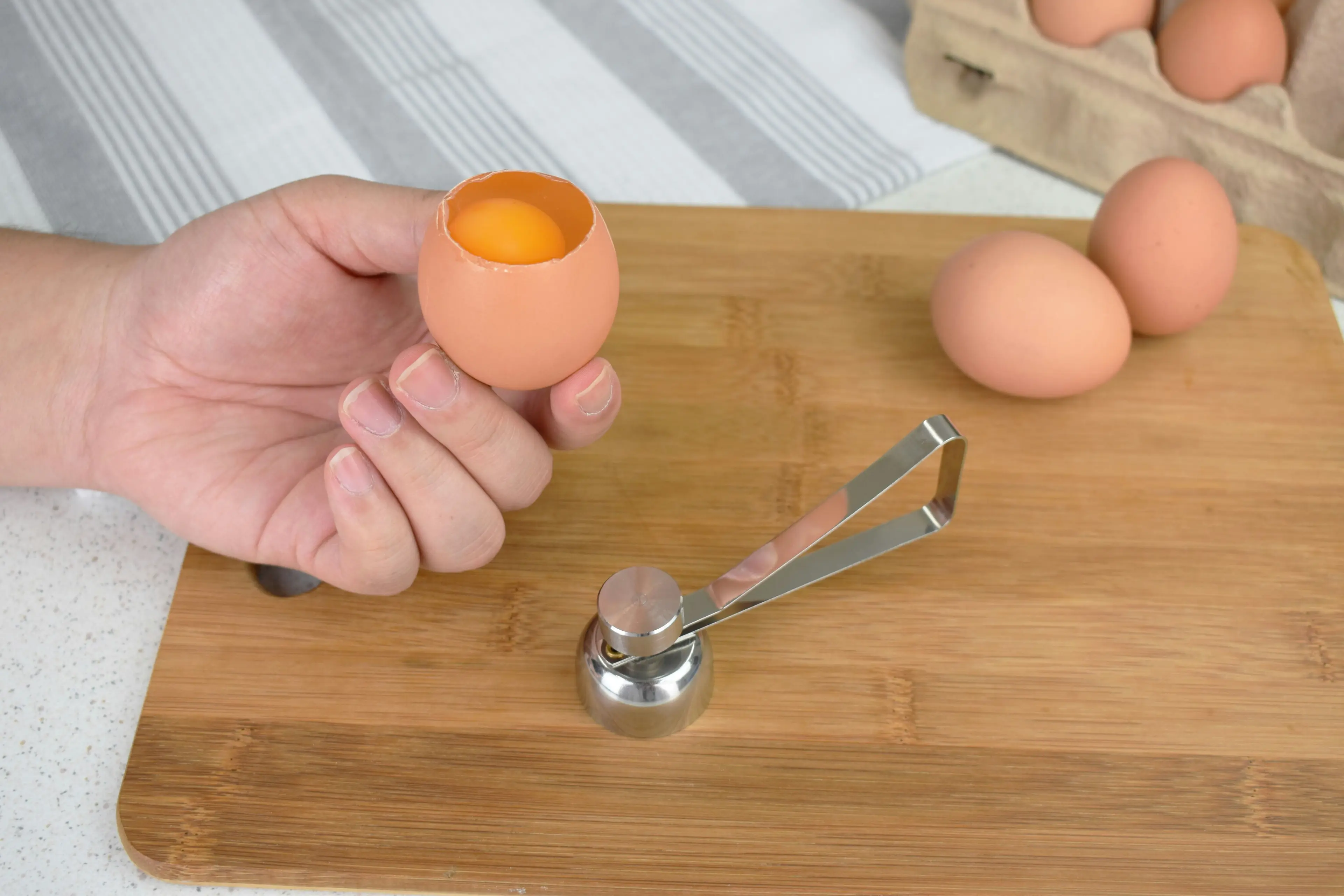 Innobella Egg Cracker Tool - Stainless Steel