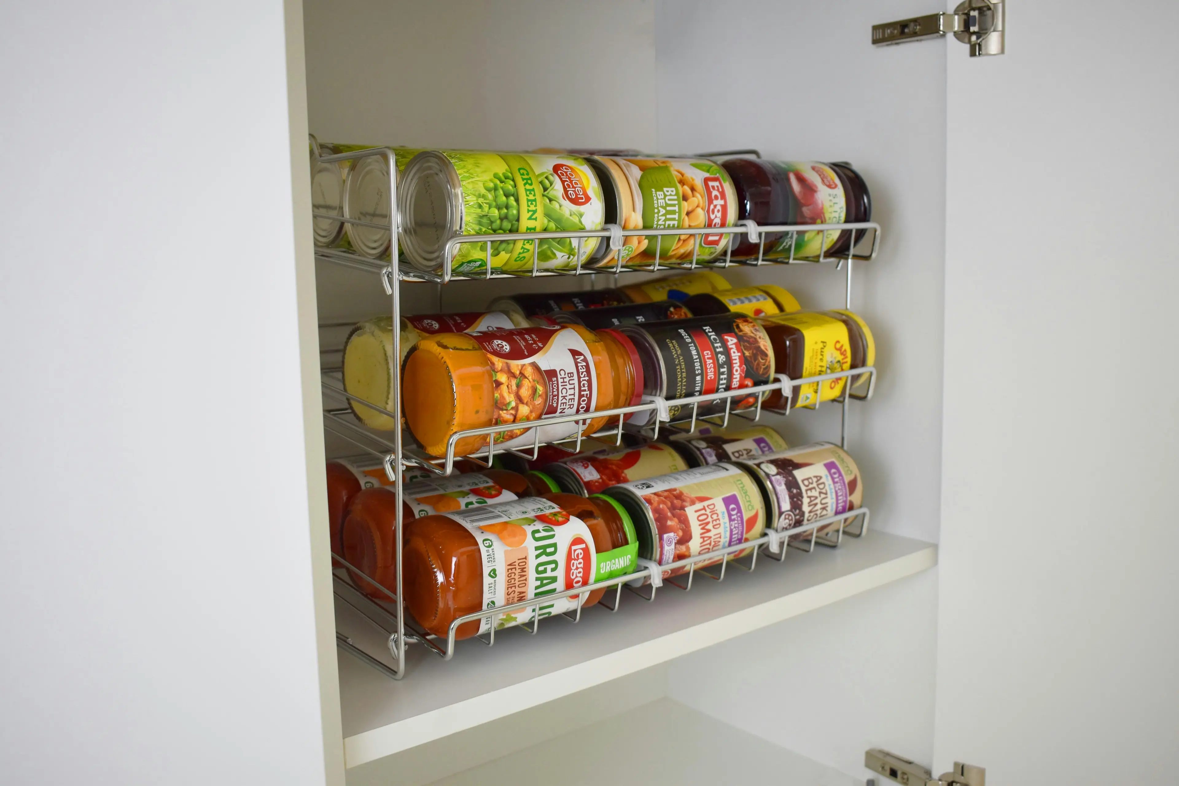 The Kitchen Galleria Adjustable 3 Tier Can/Jar Storage Organiser