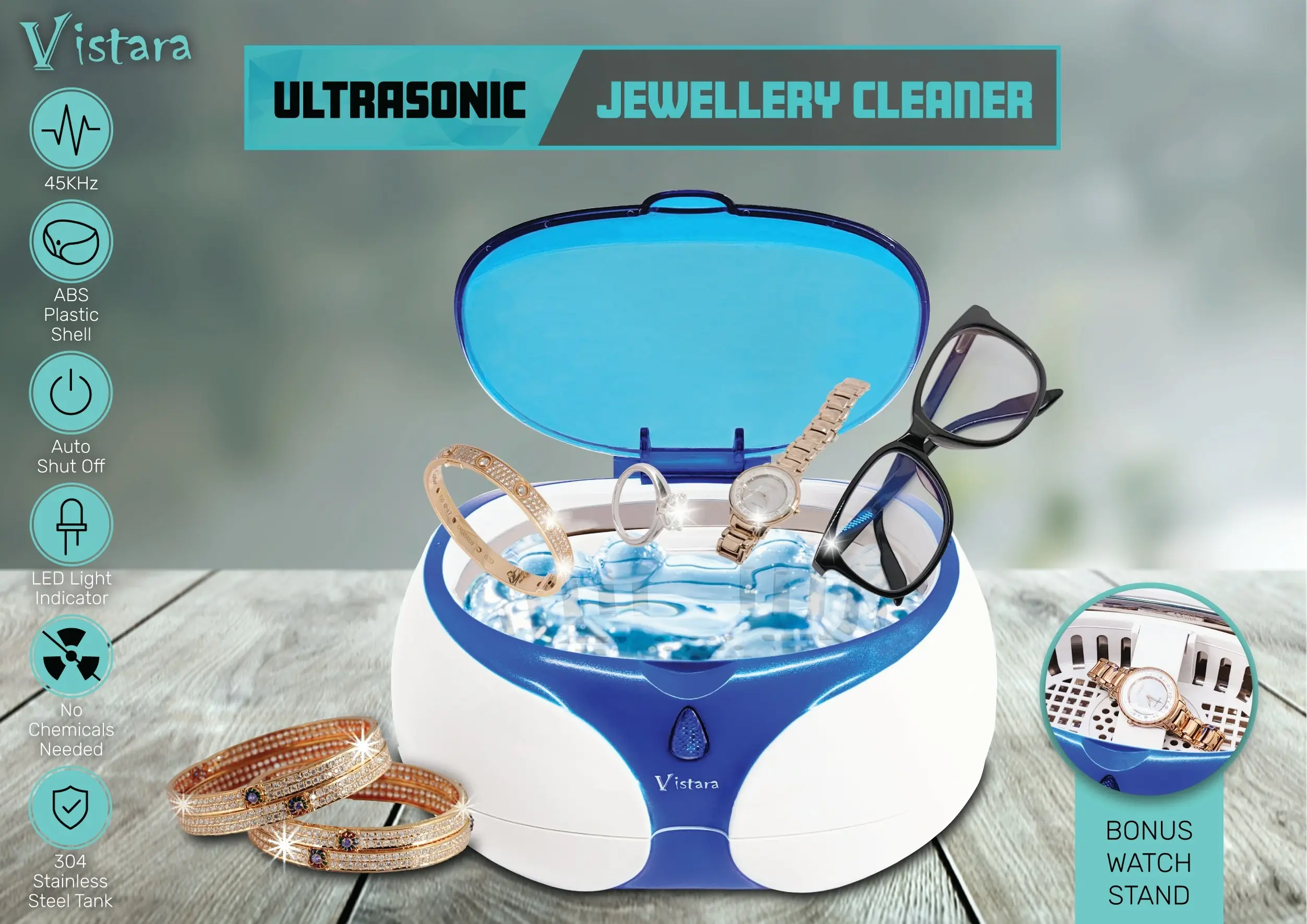 Vistara Ultrasonic Jewellery Cleaner