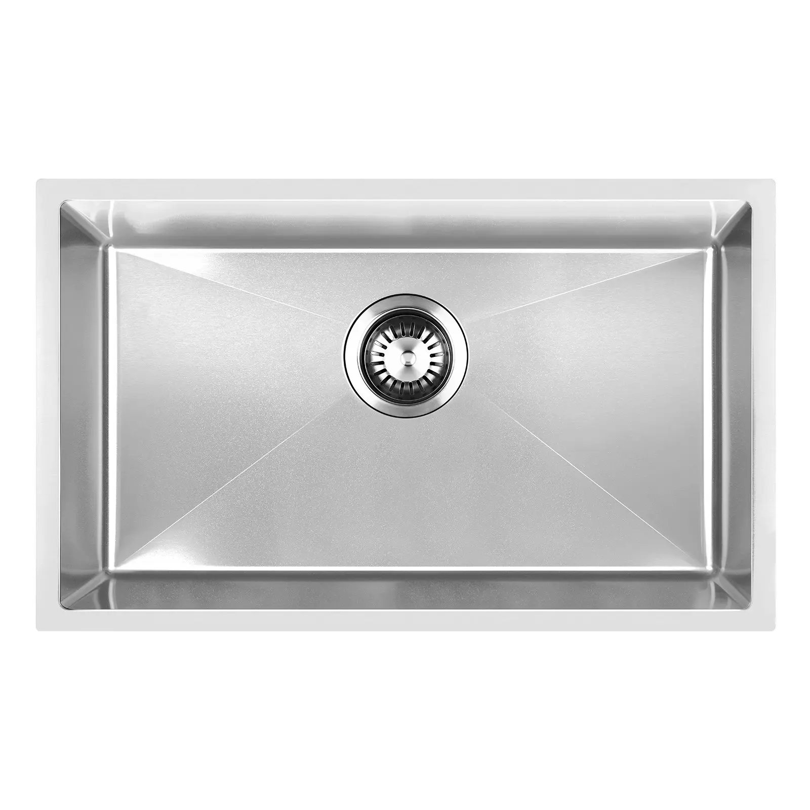 Welba Kitchen Sink 70X45CM Stainless Steel Single Bowl Basin With Waste Silver