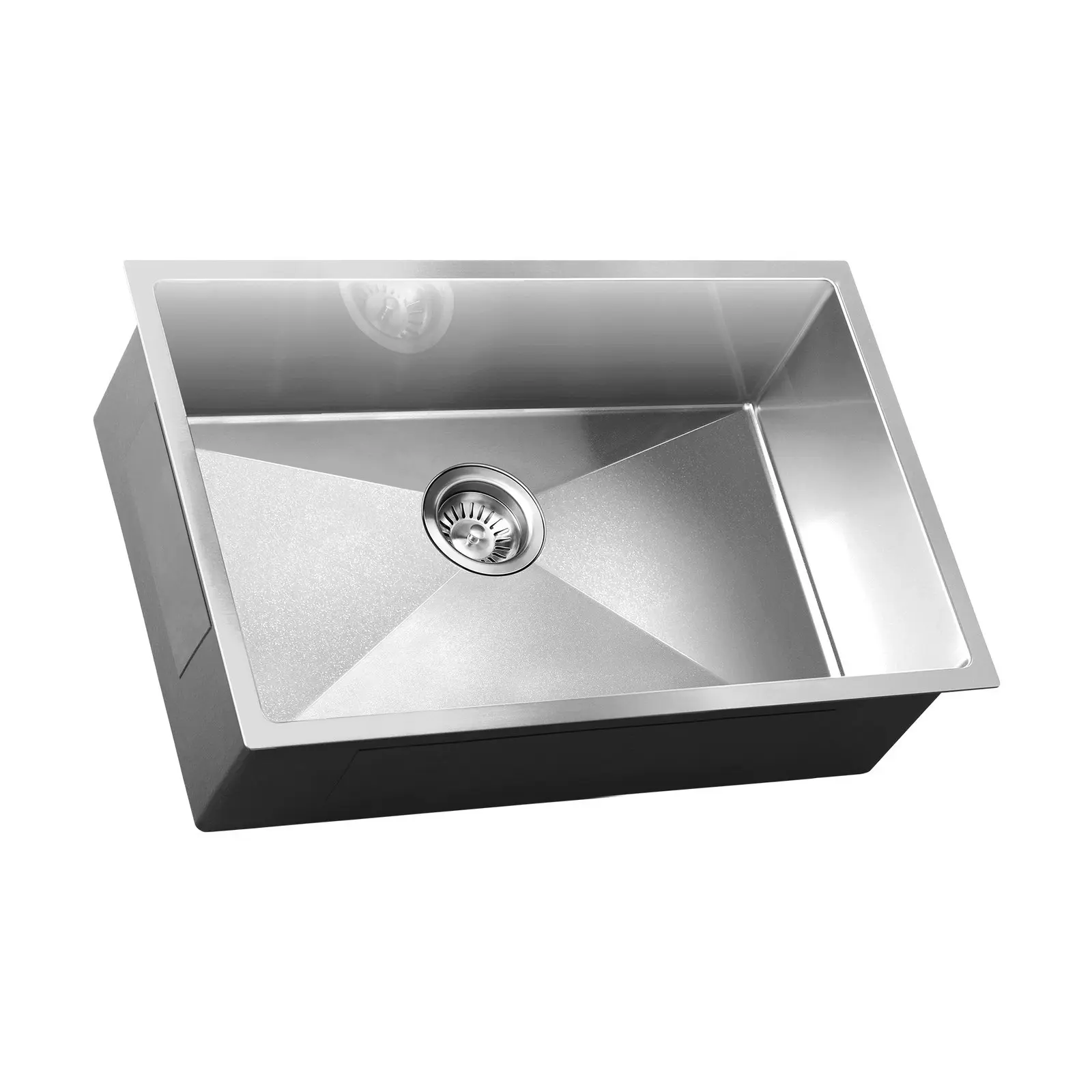 Welba Kitchen Sink 70X45CM Stainless Steel Single Bowl Basin With Waste Silver