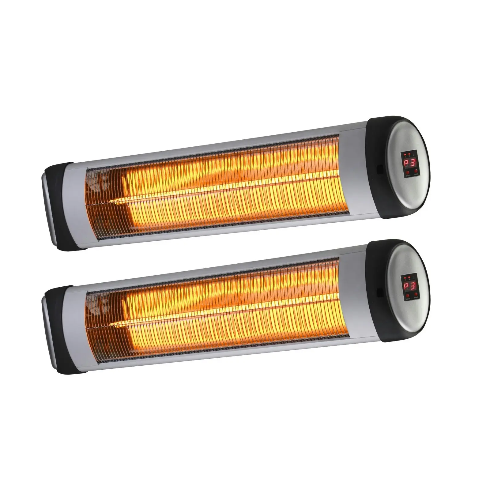 Vevare 2PCS Electric Strip Infrared Heater Radiant 2500W Patio Space Heaters