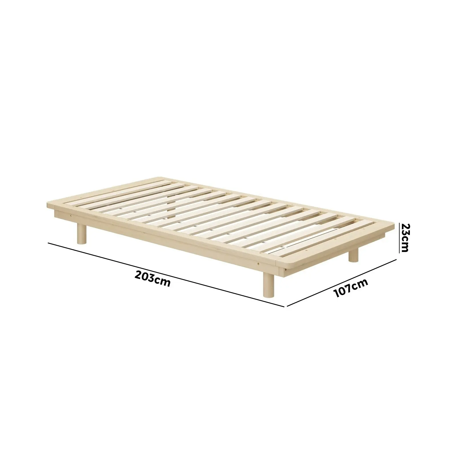 Oikiture Bed Frame King Single Size Wooden Bed Base Floating