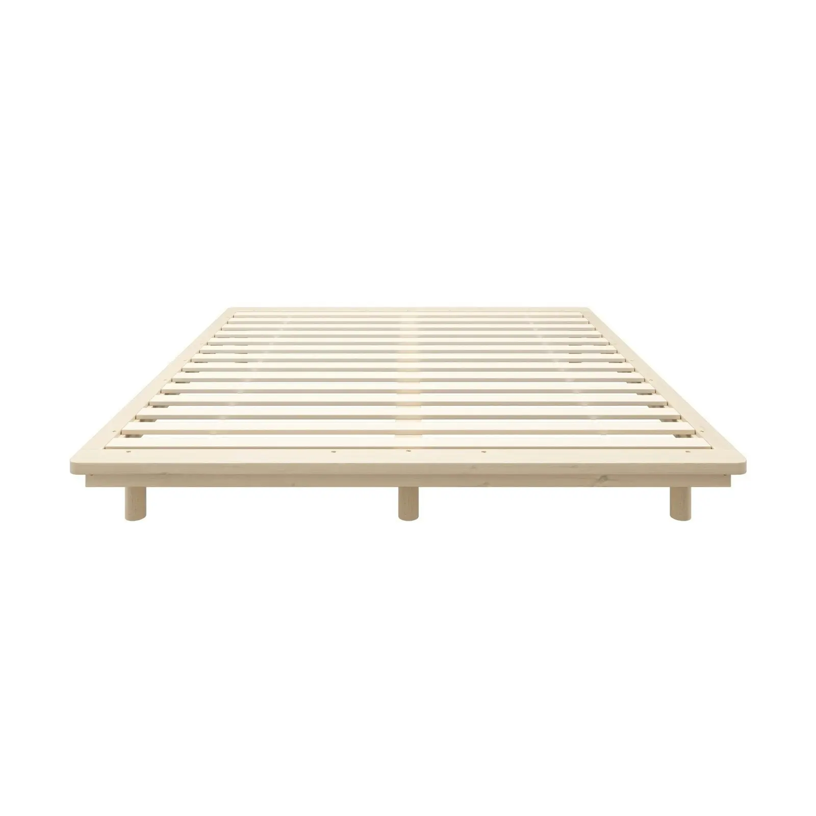 Oikiture Bed Frame King Size Wooden Bed Base Floating