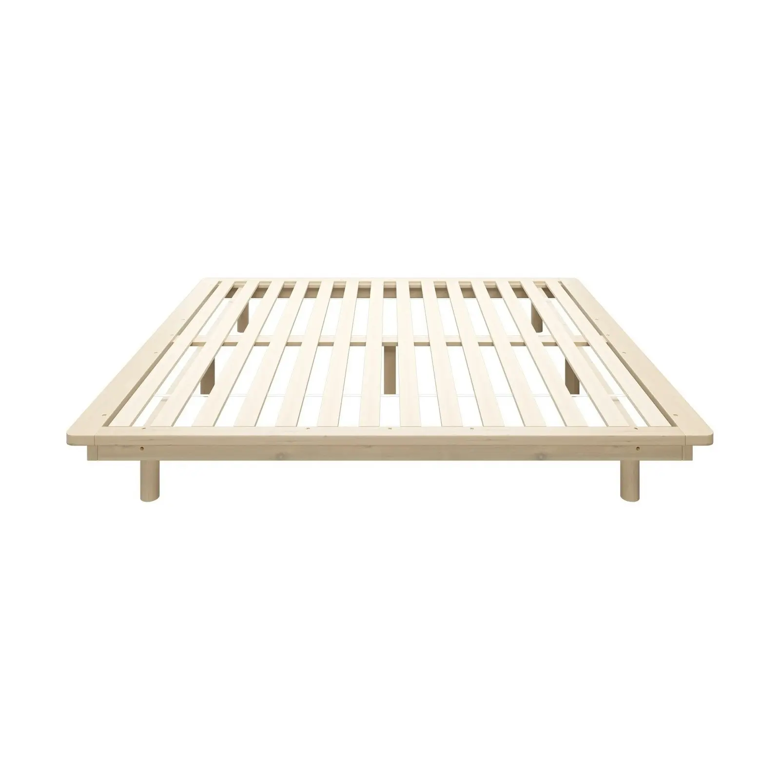 Oikiture Bed Frame King Size Wooden Bed Base Floating