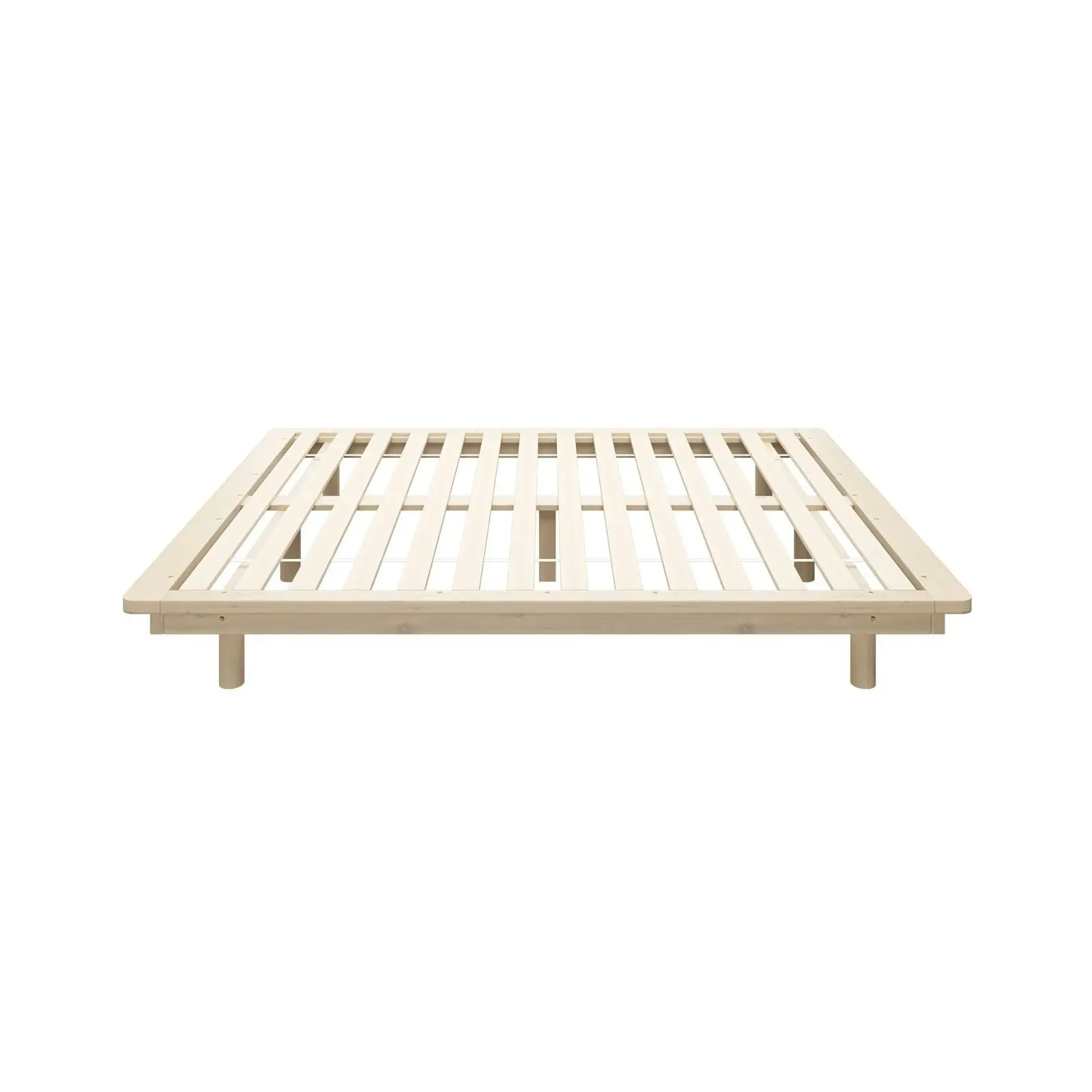 Oikiture Bed Frame Double Size Wooden Bed Base Floating