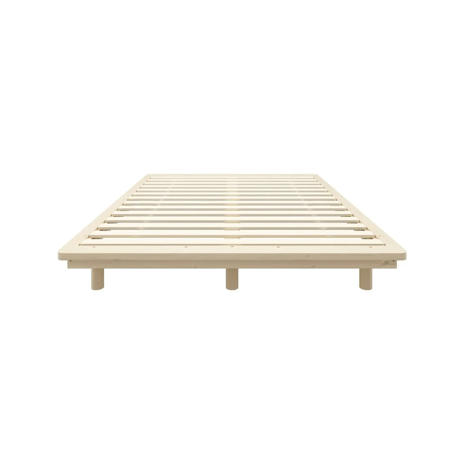 Oikiture Bed Frame Double Size Wooden Bed Base Floating