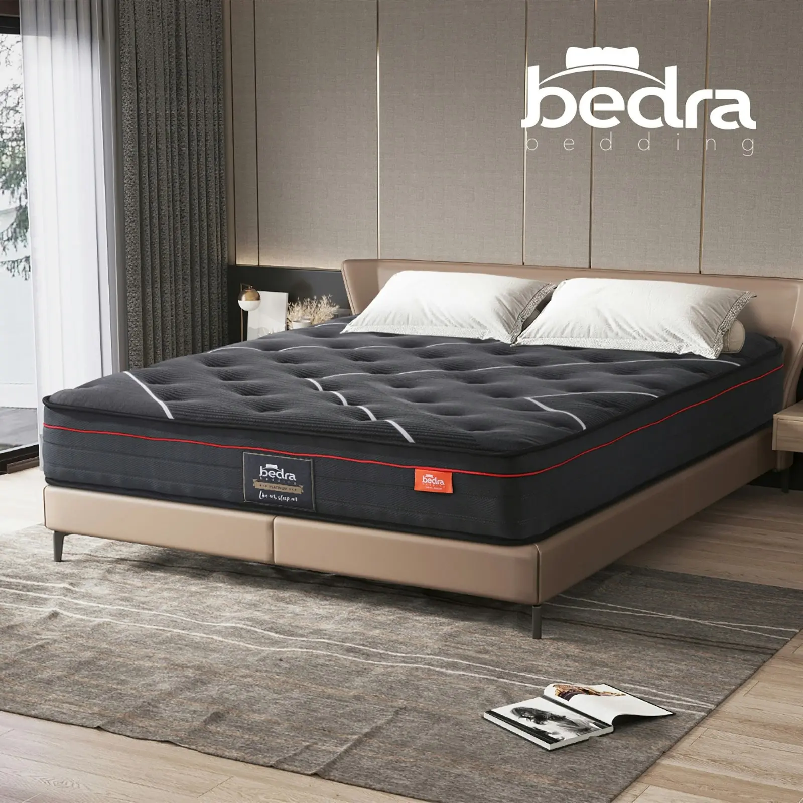 Bedra Double Mattress Tight Top Bed Cool Gel Foam Pocket Spring 22cm Medium