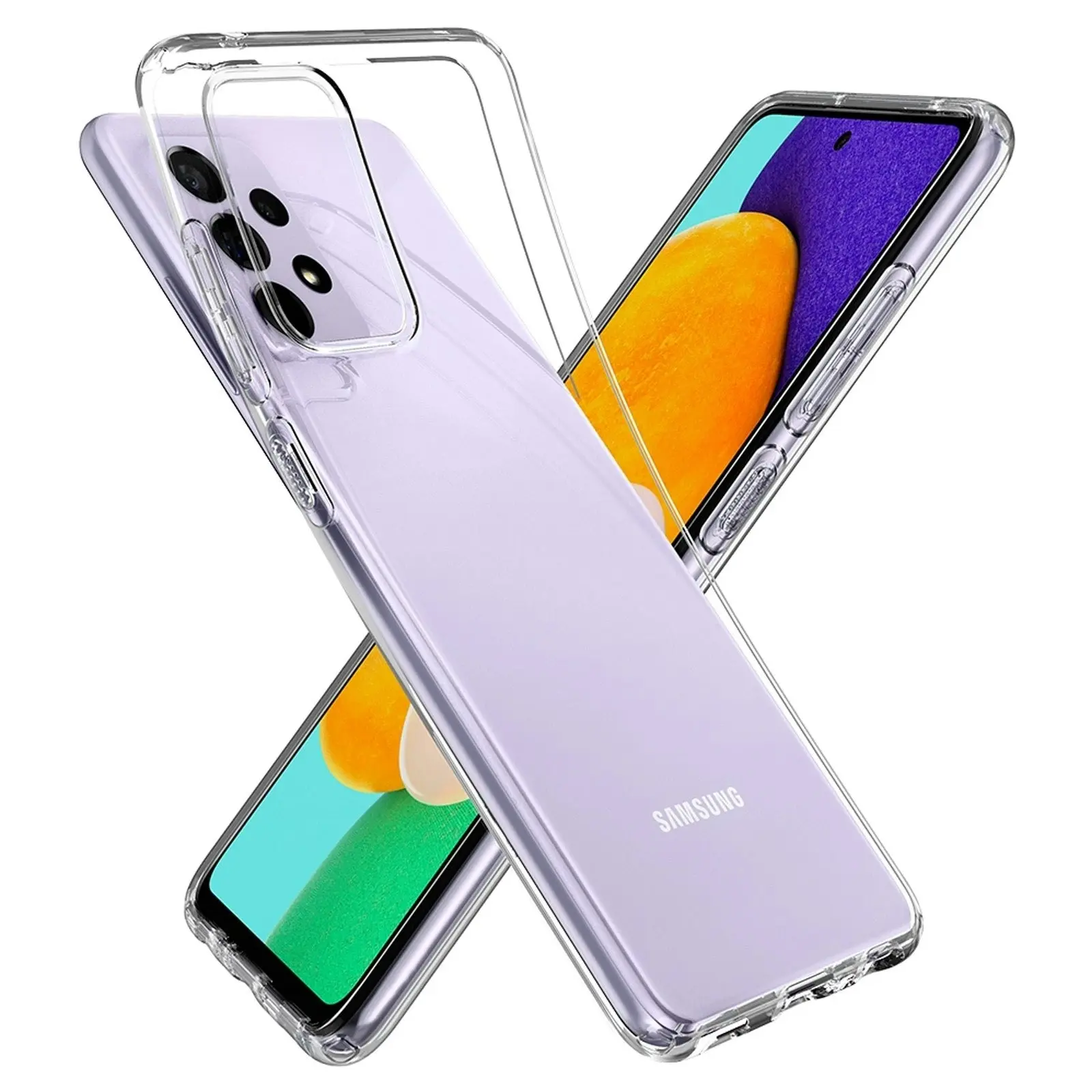 MEZON Galaxy A52 Ultra Slim Crystal Clear Premium TPU Gel Back Case – Shock Absorption, Wireless Charging Compatible