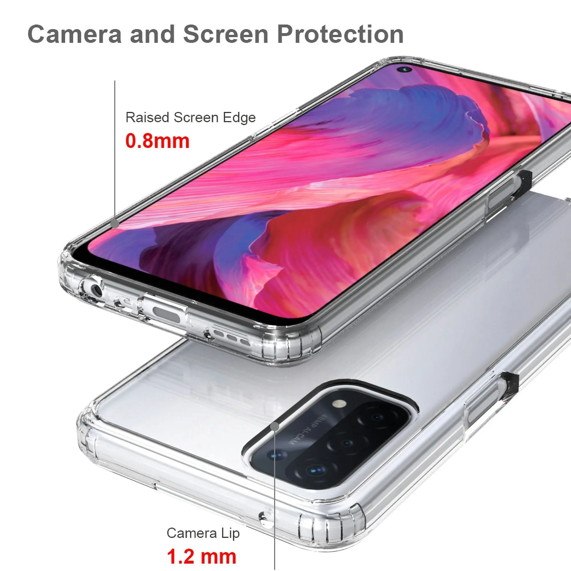 MEZON OPPO A74 5G Ultra Slim Crystal Clear Premium TPU Gel Back Case – Shock Absorption, Wireless Charging Compatible