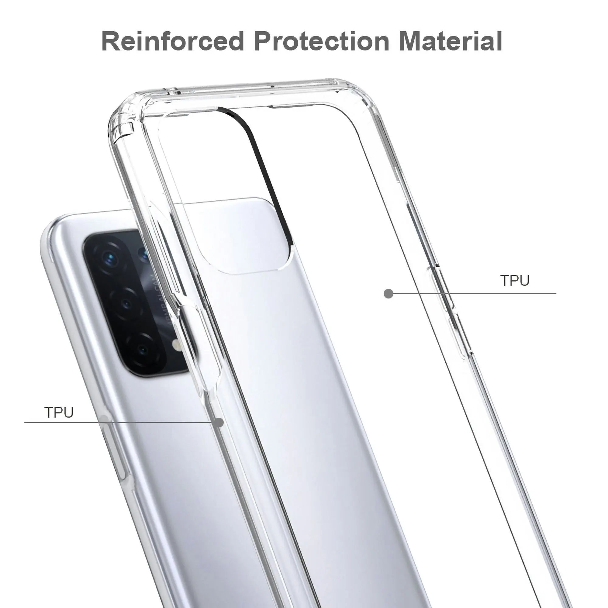 MEZON OPPO A74 5G Ultra Slim Crystal Clear Premium TPU Gel Back Case – Shock Absorption, Wireless Charging Compatible