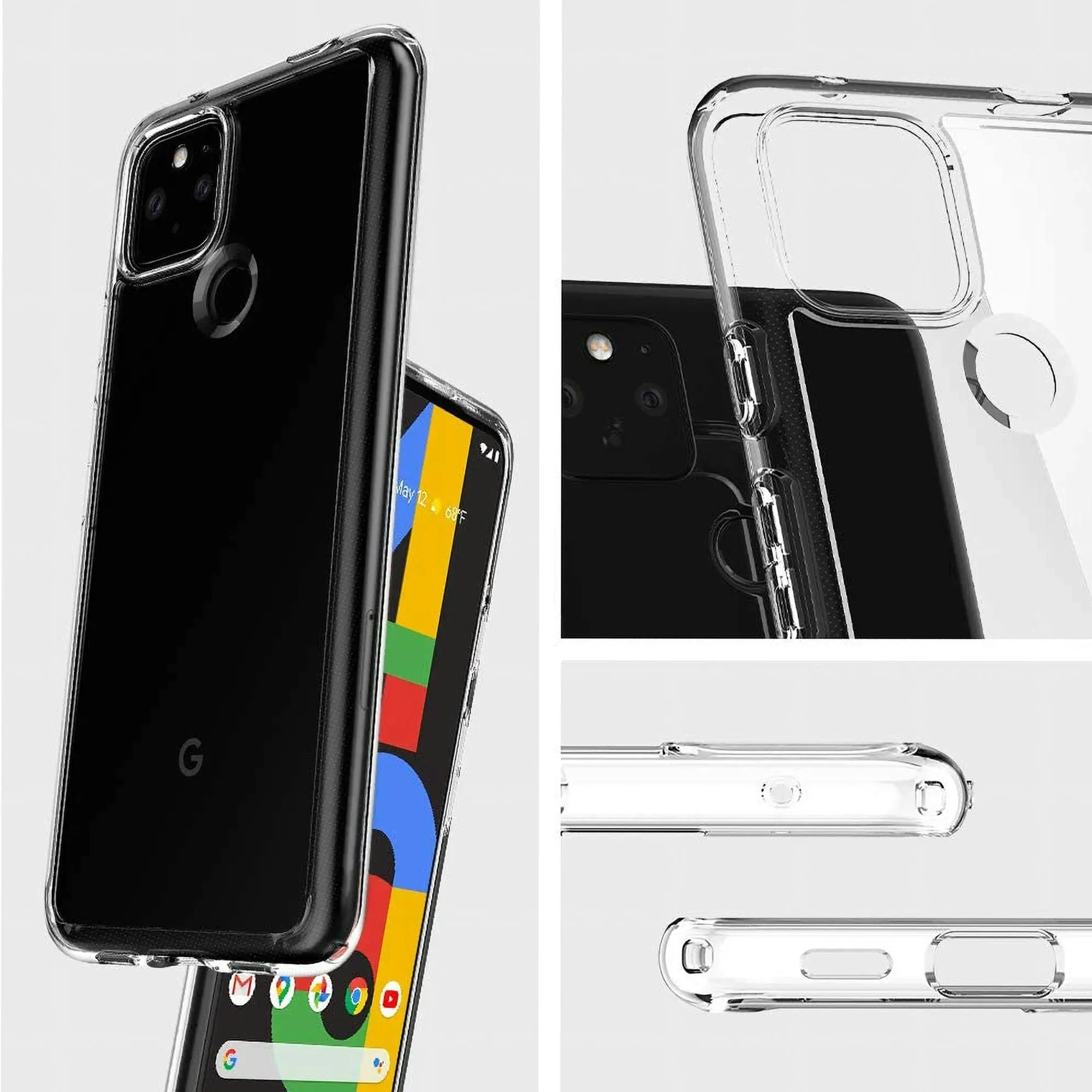 MEZON Google Pixel 4a 5G (6.2") Ultra Slim Premium Crystal Clear TPU Gel Back Case – Wireless Charging Compatible