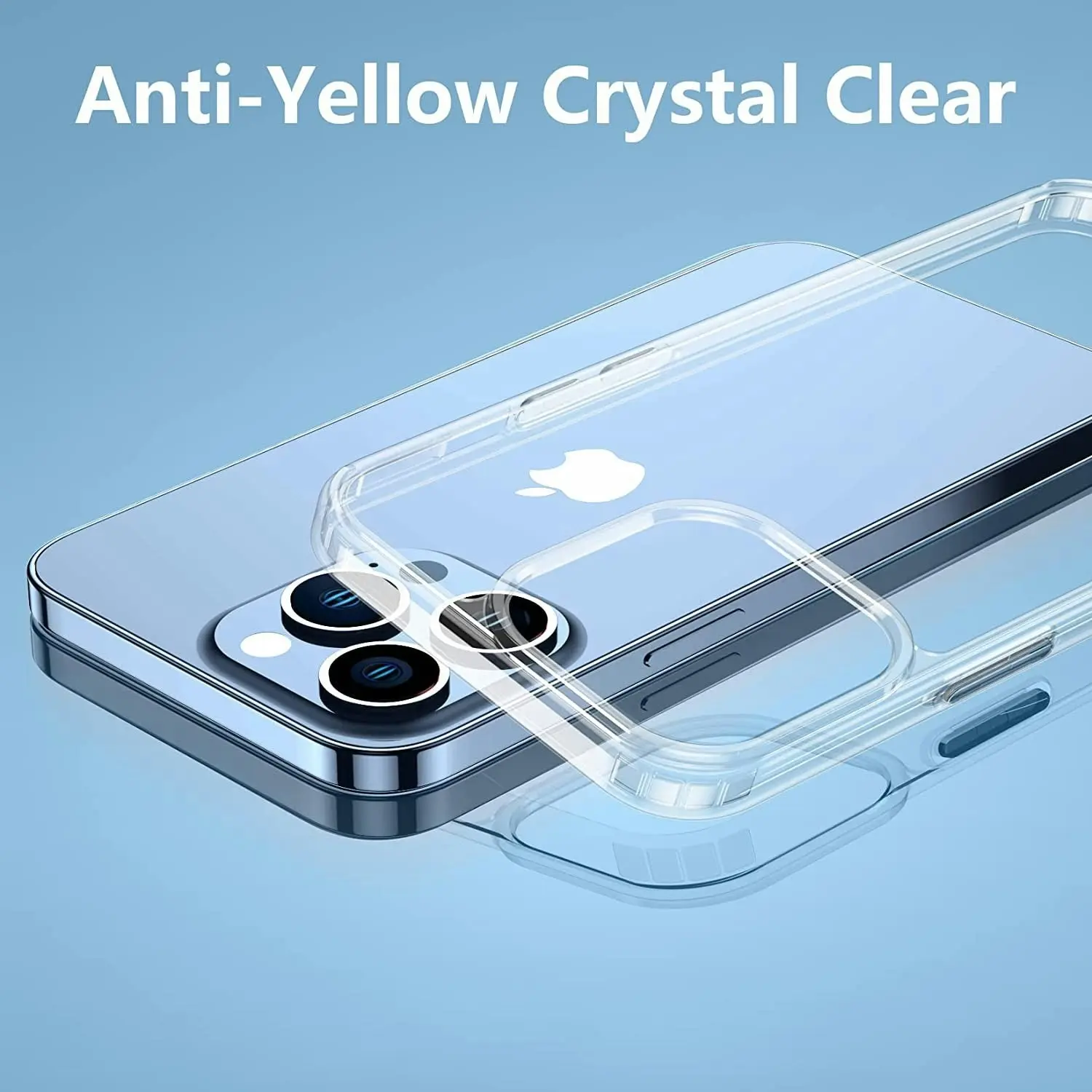 MEZON Crystal Clear Case for Apple iPhone 15 Pro (6.1") Ultra Slim Premium TPU Gel – Wireless Charging Compatible