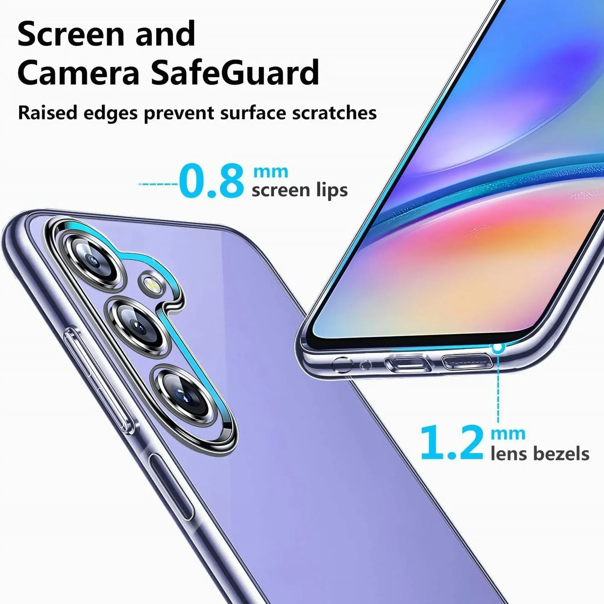 MEZON Galaxy A05s Ultra Slim Crystal Clear Premium TPU Gel Back Case – Shock Absorption, Wireless Charging Compatible