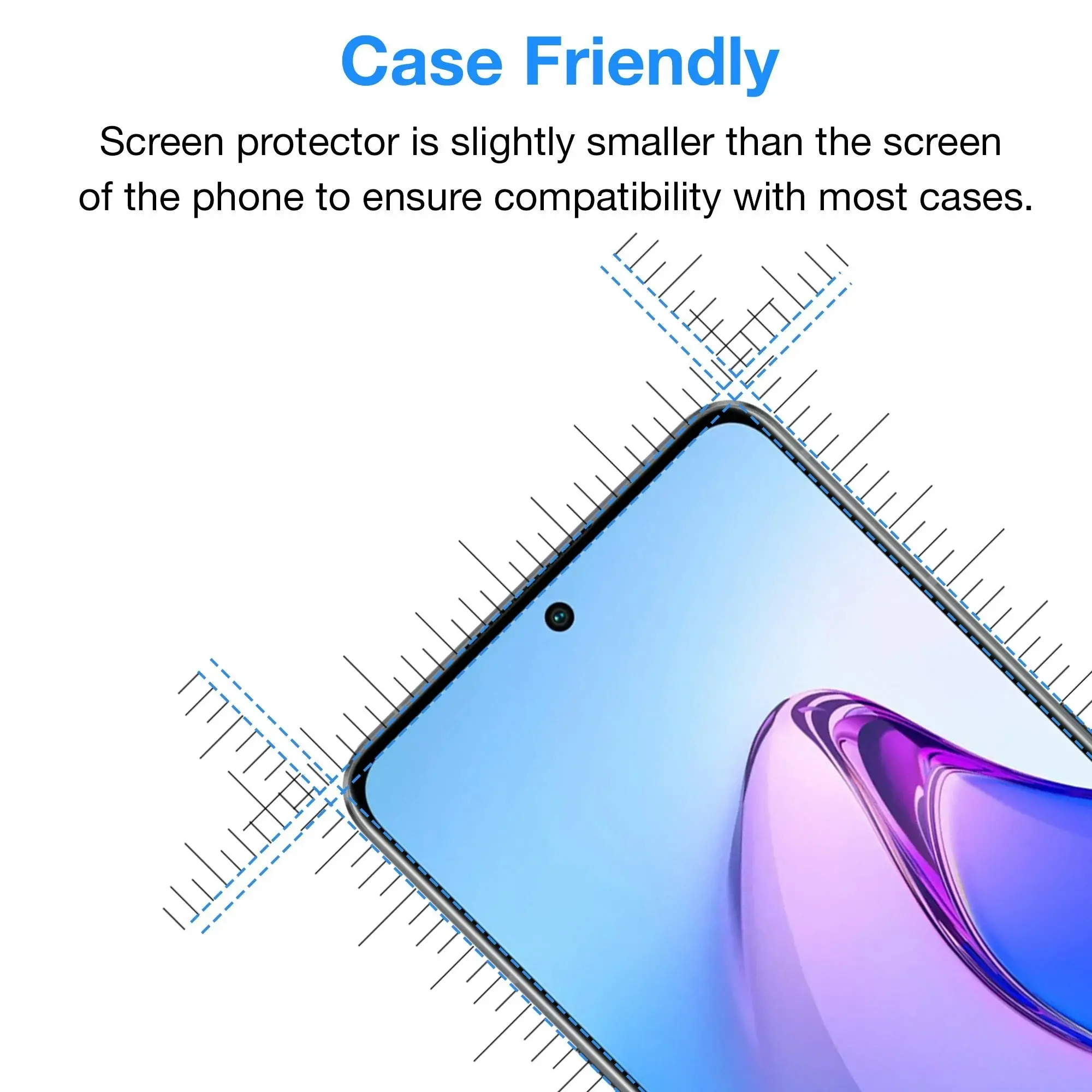 [3 Pack] MEZON OPPO Reno8 Pro 5G Anti-Glare Matte Screen Protector Case Friendly Film (OPPO Reno8 Pro, Matte)