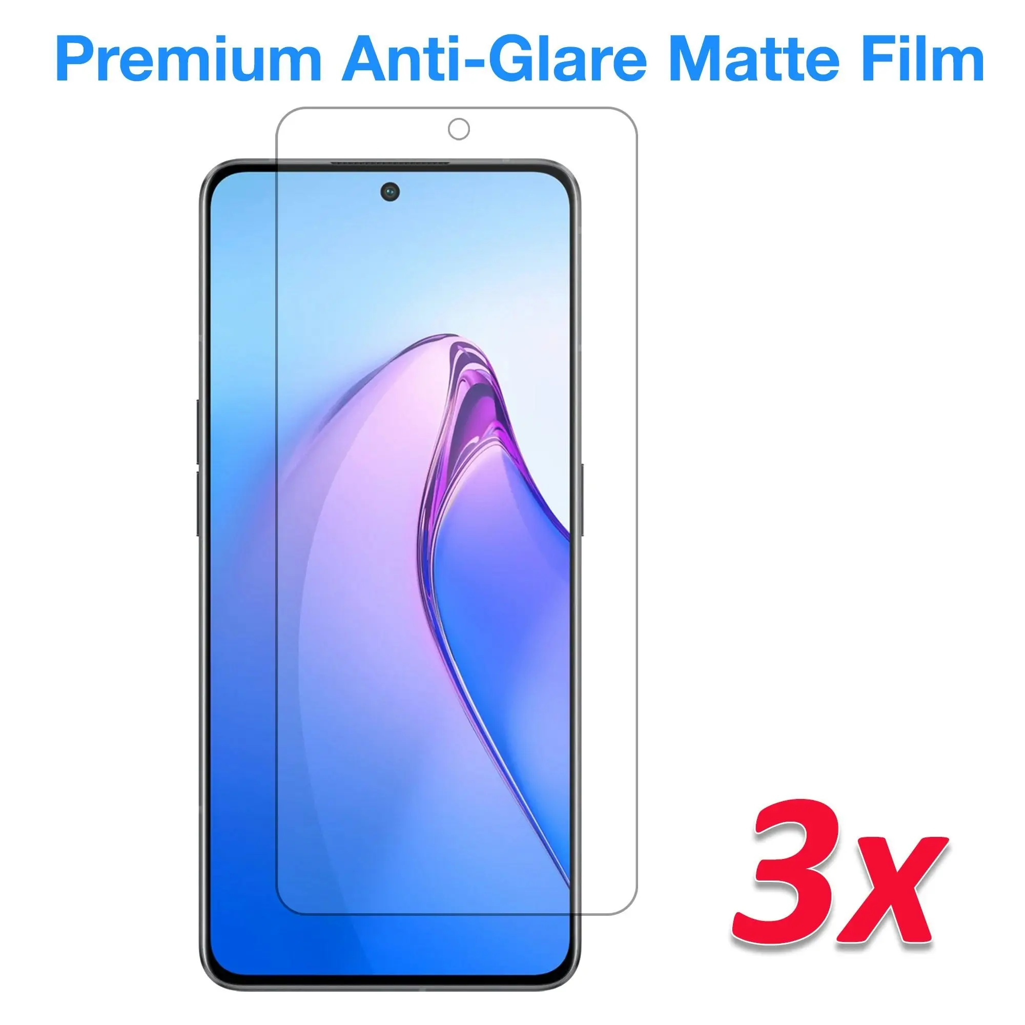 [3 Pack] MEZON OPPO Reno8 Pro 5G Anti-Glare Matte Screen Protector Case Friendly Film (OPPO Reno8 Pro, Matte)