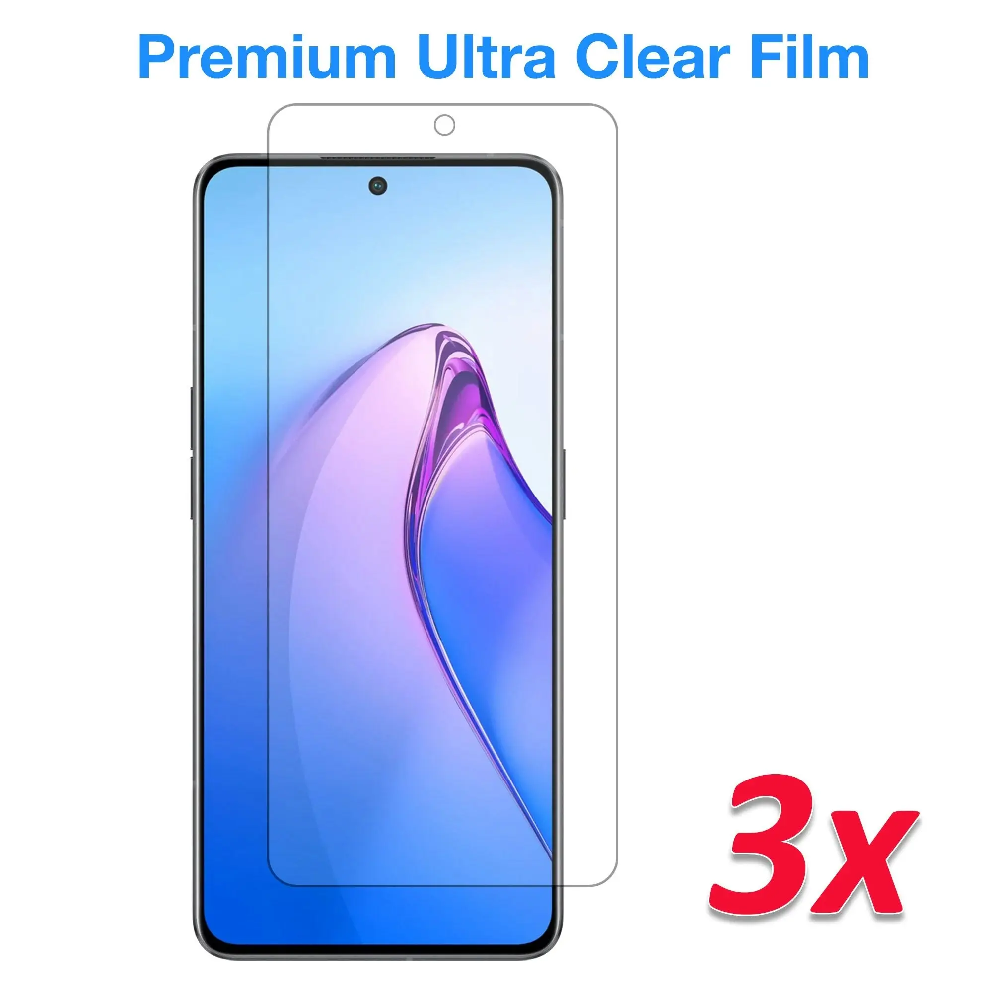 [3 Pack] MEZON OPPO Reno8 Pro 5G Ultra Clear Screen Protector Case Friendly Film (OPPO Reno8 Pro, Clear)