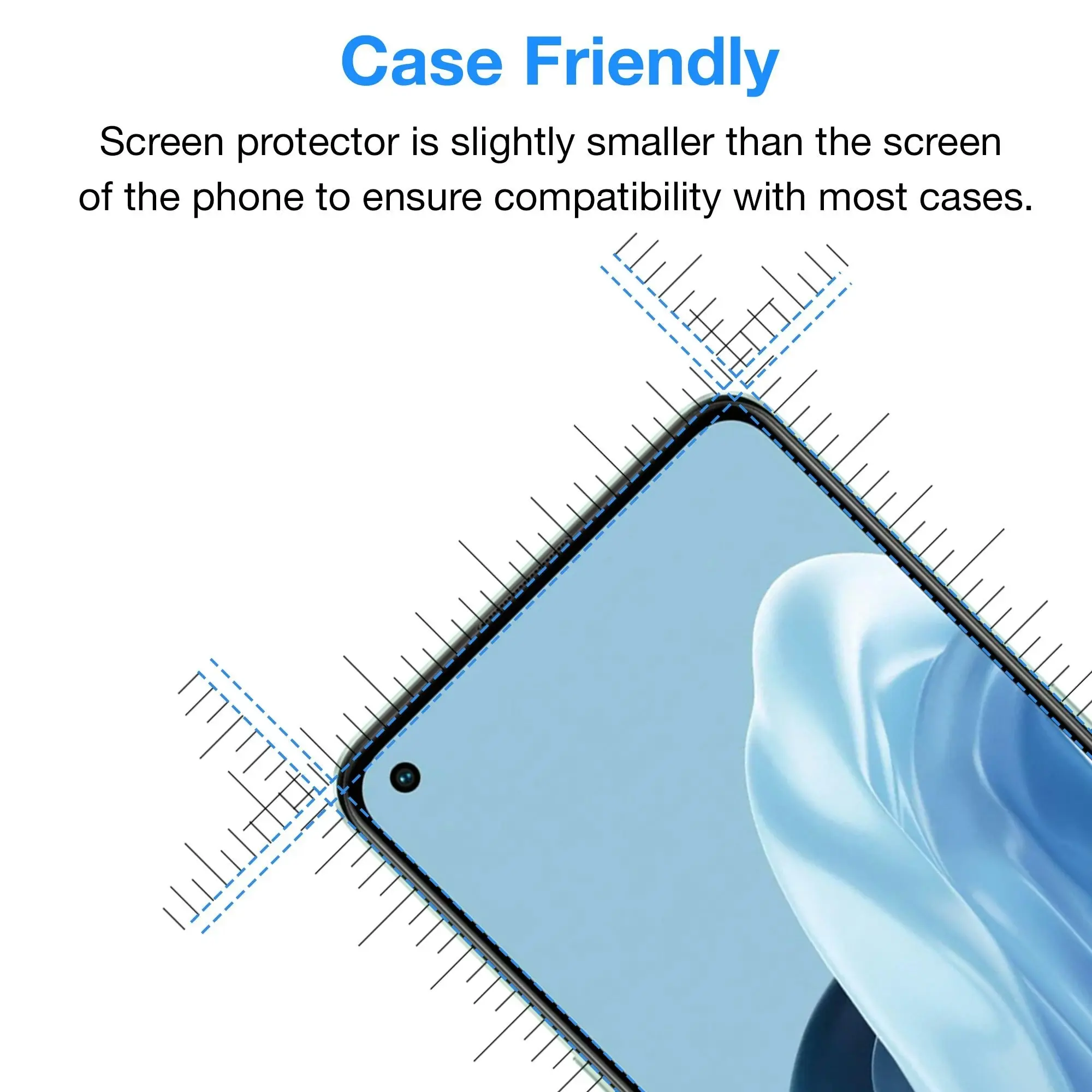 [3 Pack] MEZON OPPO Reno8 Lite 5G Anti-Glare Matte Screen Protector Case Friendly Film (OPPO Reno8 Lite, Matte)