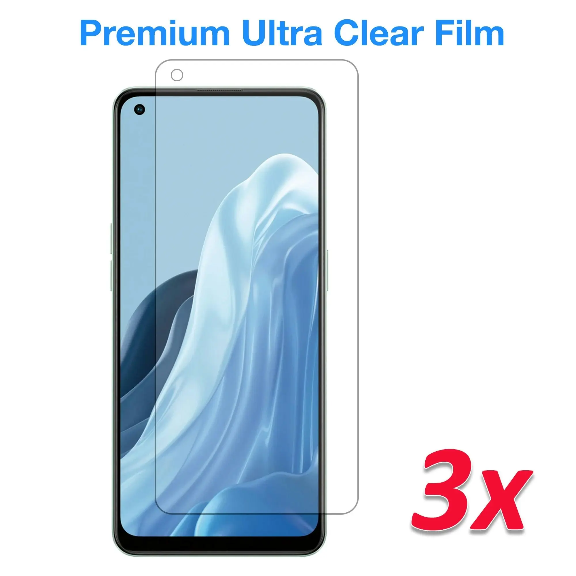 [3 Pack] MEZON OPPO Reno8 Lite 5G Ultra Clear Screen Protector Case Friendly Film (OPPO Reno8 Lite, Clear)