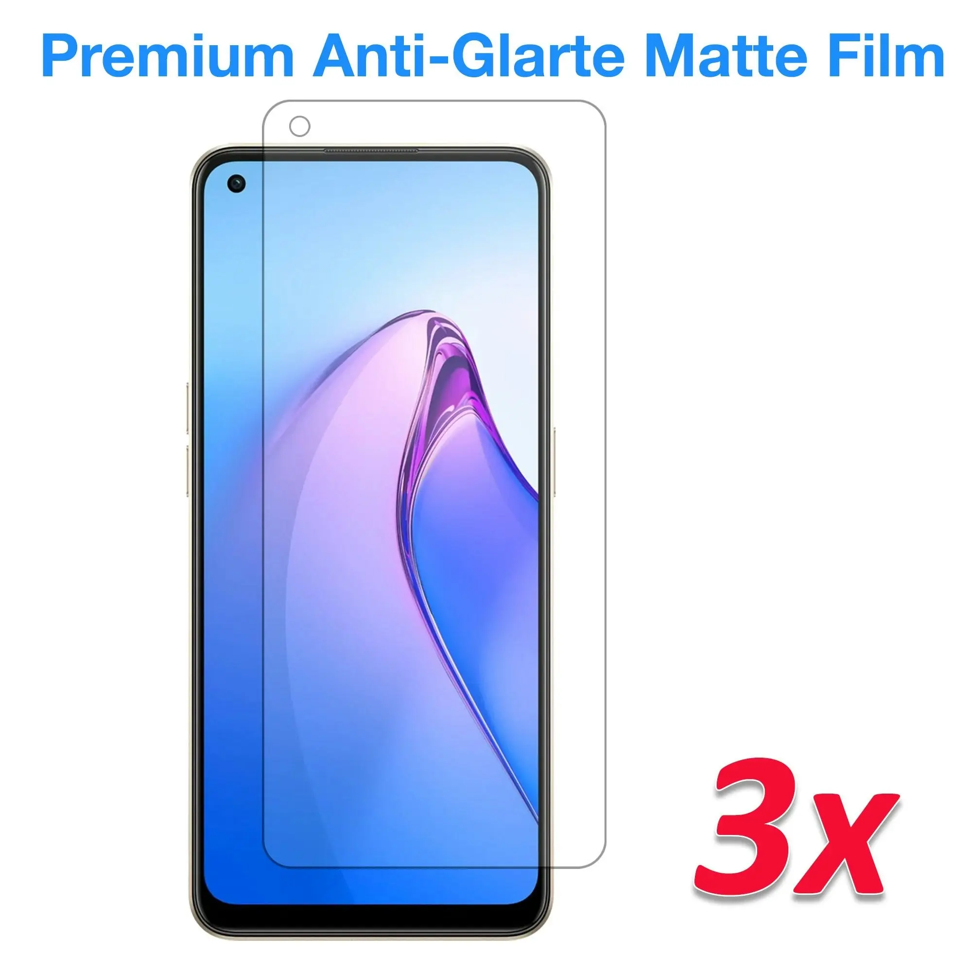 [3 Pack] MEZON OPPO Reno8 5G Anti-Glare Matte Screen Protector Case Friendly Film (OPPO Reno8, Matte)