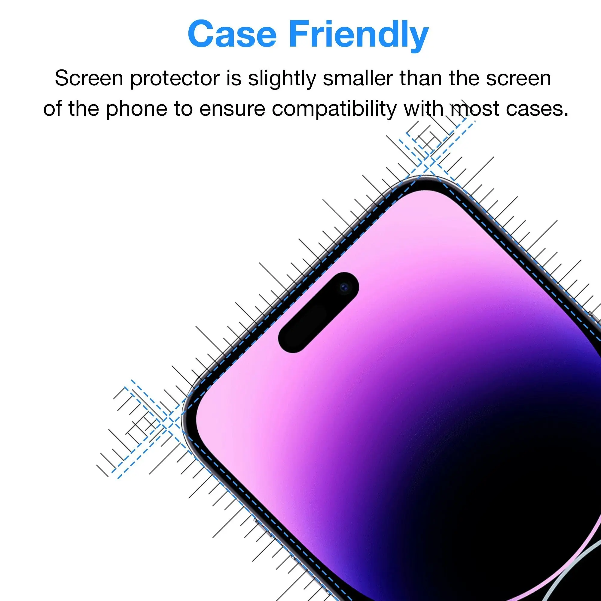 [3 Pack] MEZON Anti-Glare Matte Film for iPhone 14 Pro (6.1") Premium Case Friendly Screen Protector