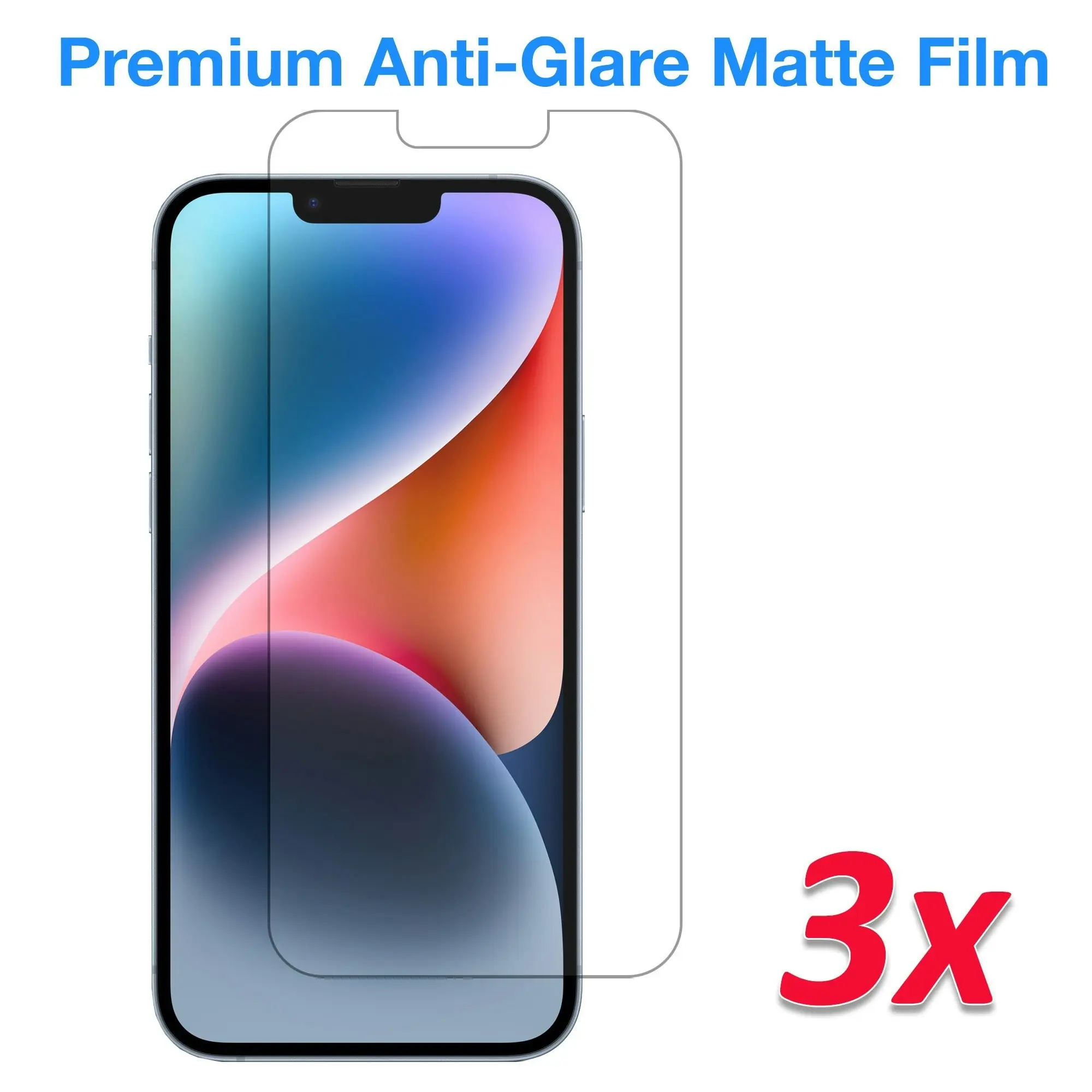 [3 Pack] MEZON Anti-Glare Matte Film for iPhone 14 Plus (6.7") Premium Case Friendly Screen Protector