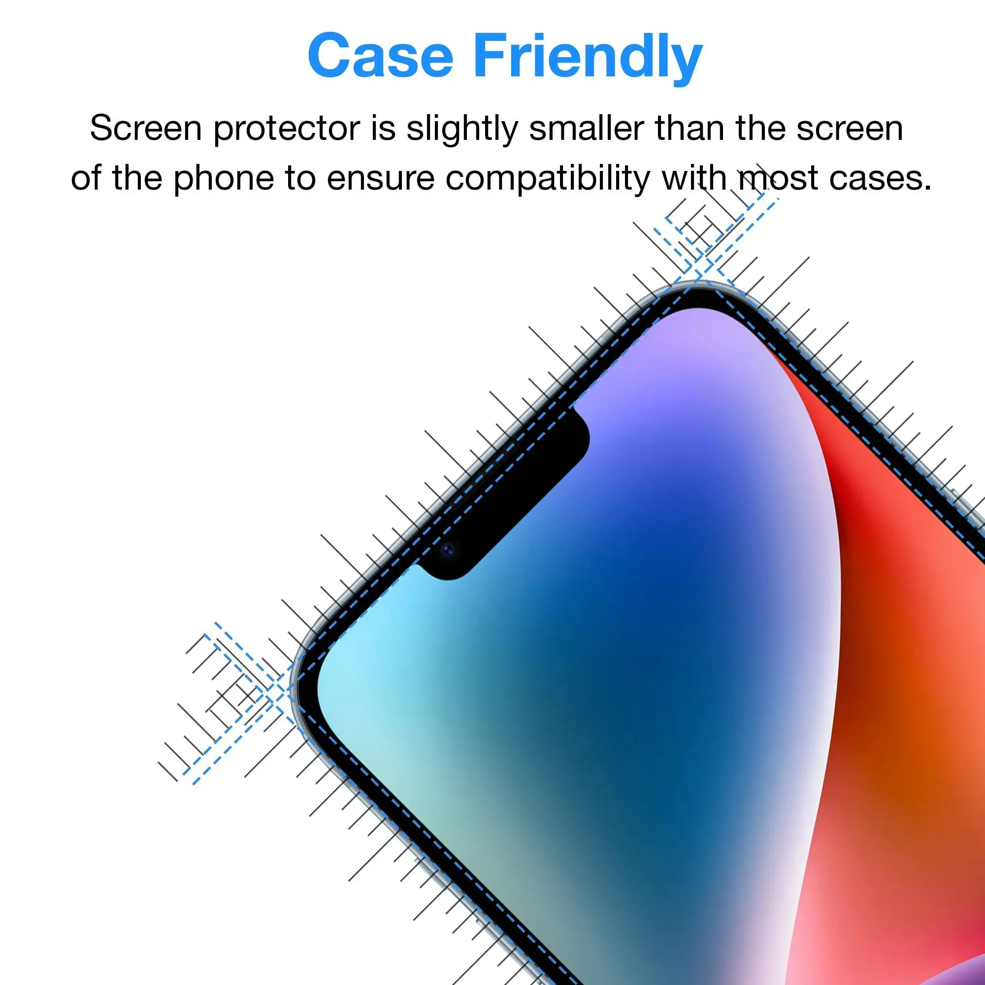 [3 Pack] MEZON Anti-Glare Matte Film for iPhone 14 (6.1") Premium Case Friendly Screen Protector