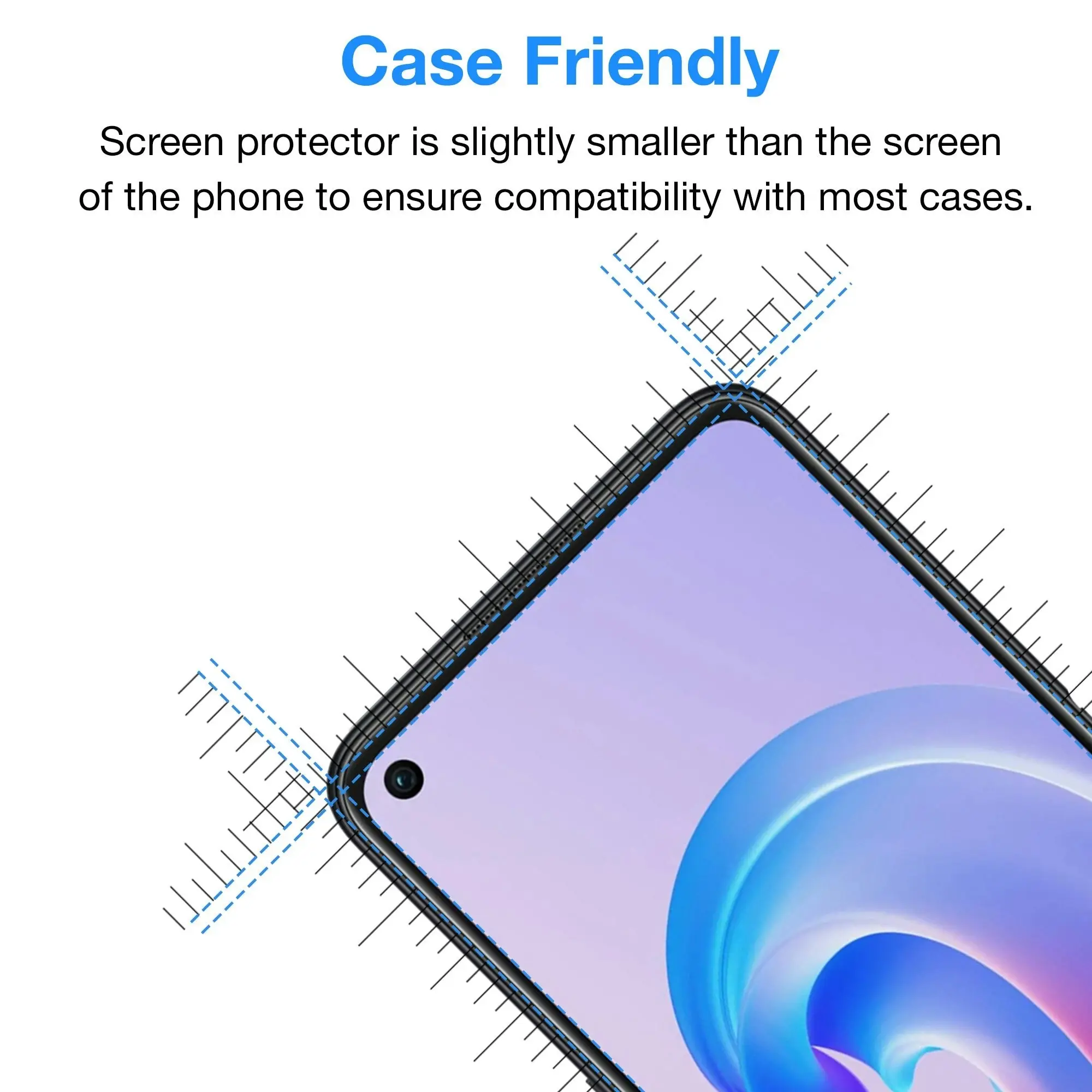 [3 Pack] MEZON OPPO A96 Anti-Glare Matte Screen Protector Case Friendly Film (OPPO A96, Matte)