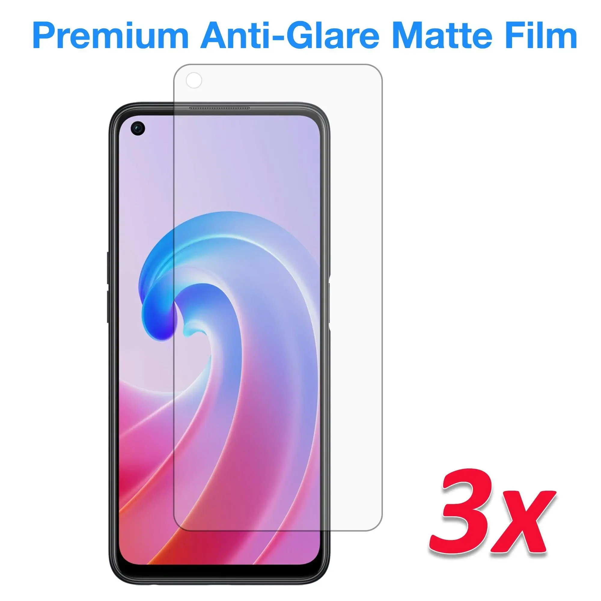 [3 Pack] MEZON OPPO A96 Anti-Glare Matte Screen Protector Case Friendly Film (OPPO A96, Matte)