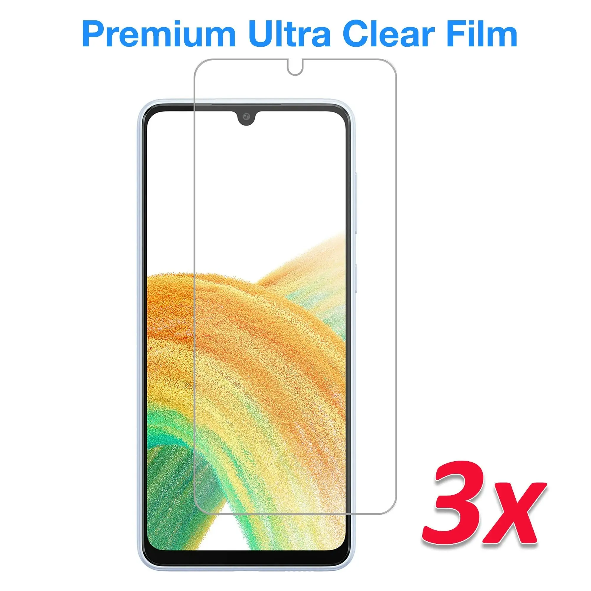 [3 Pack] MEZON Samsung Galaxy A33 5G Anti-Glare Matte Screen Protector Case Friendly Film (Galaxy A33 5G, Matte)