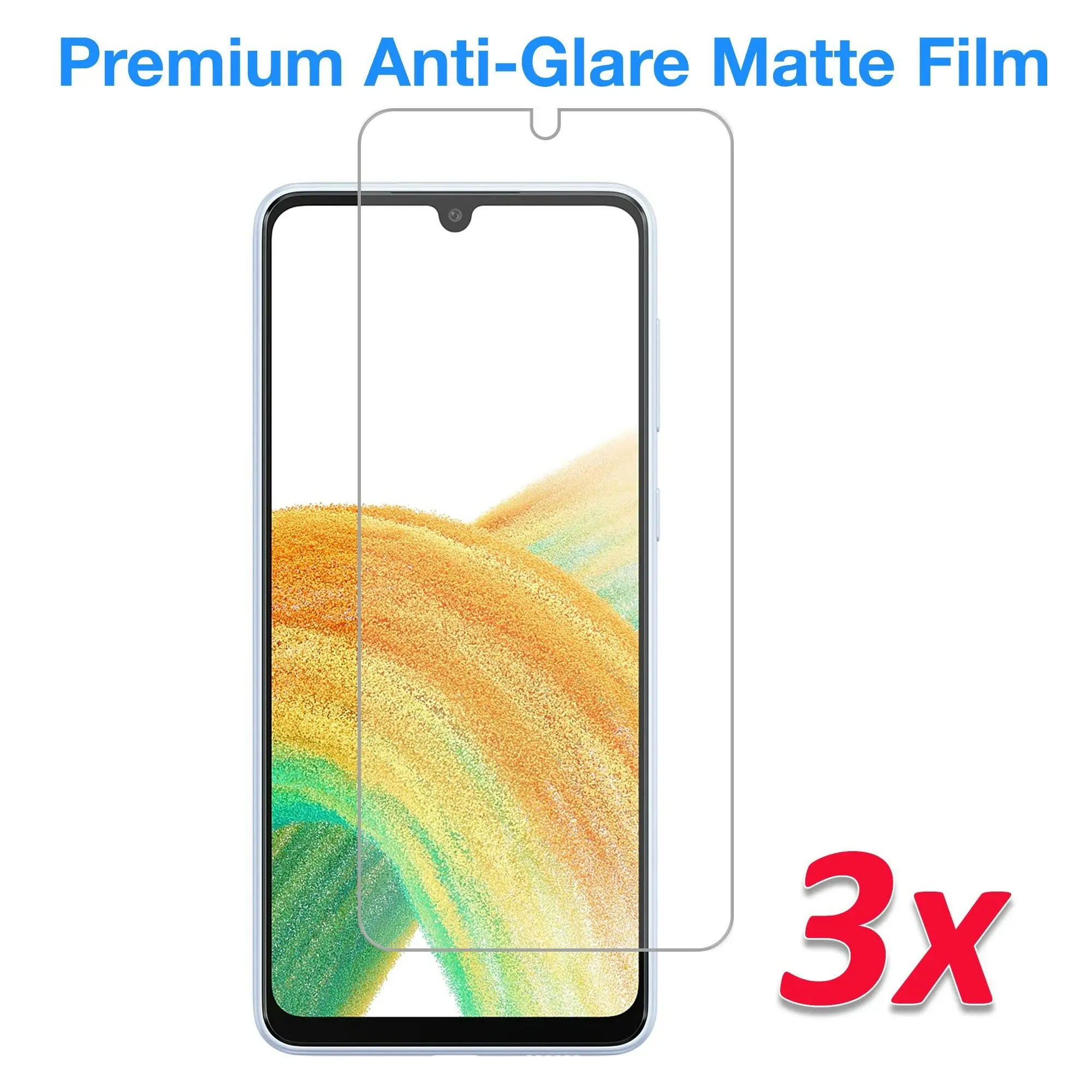 [3 Pack] MEZON Samsung Galaxy A33 5G Ultra Clear Screen Protector Case Friendly Film (Galaxy A33 5G, Clear)