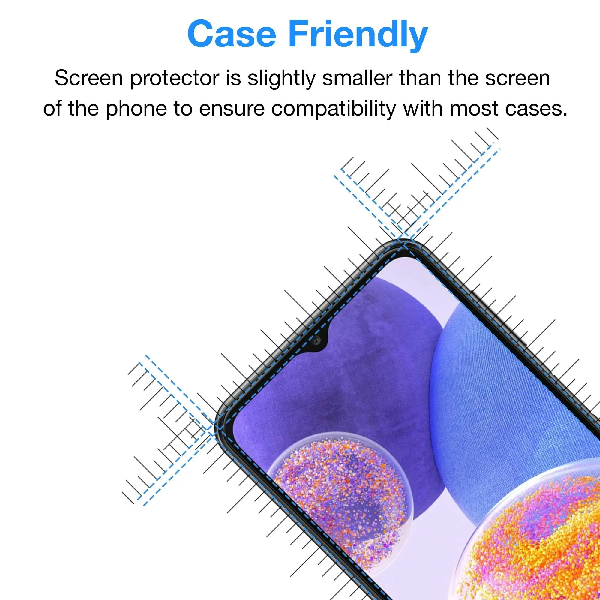 [3 Pack] MEZON Samsung Galaxy A23 Anti-Glare Matte Screen Protector Case Friendly Film (Galaxy A23, Matte)