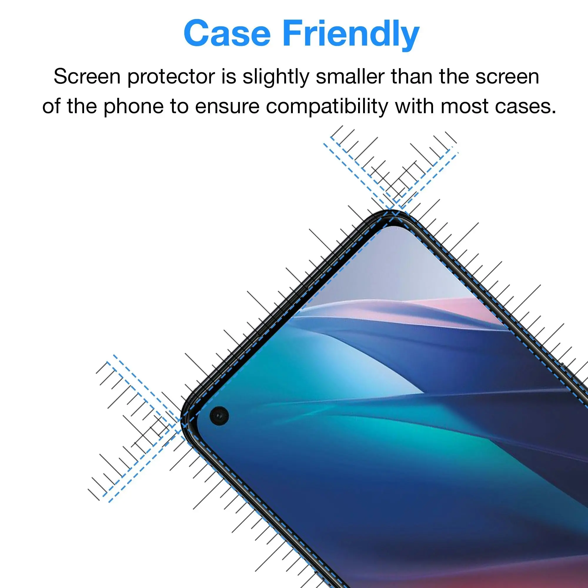 [3 Pack] MEZON OPPO Find X5 Lite Anti-Glare Matte Screen Protector Case Friendly Film (OPPO Find X5 Lite, Matte)