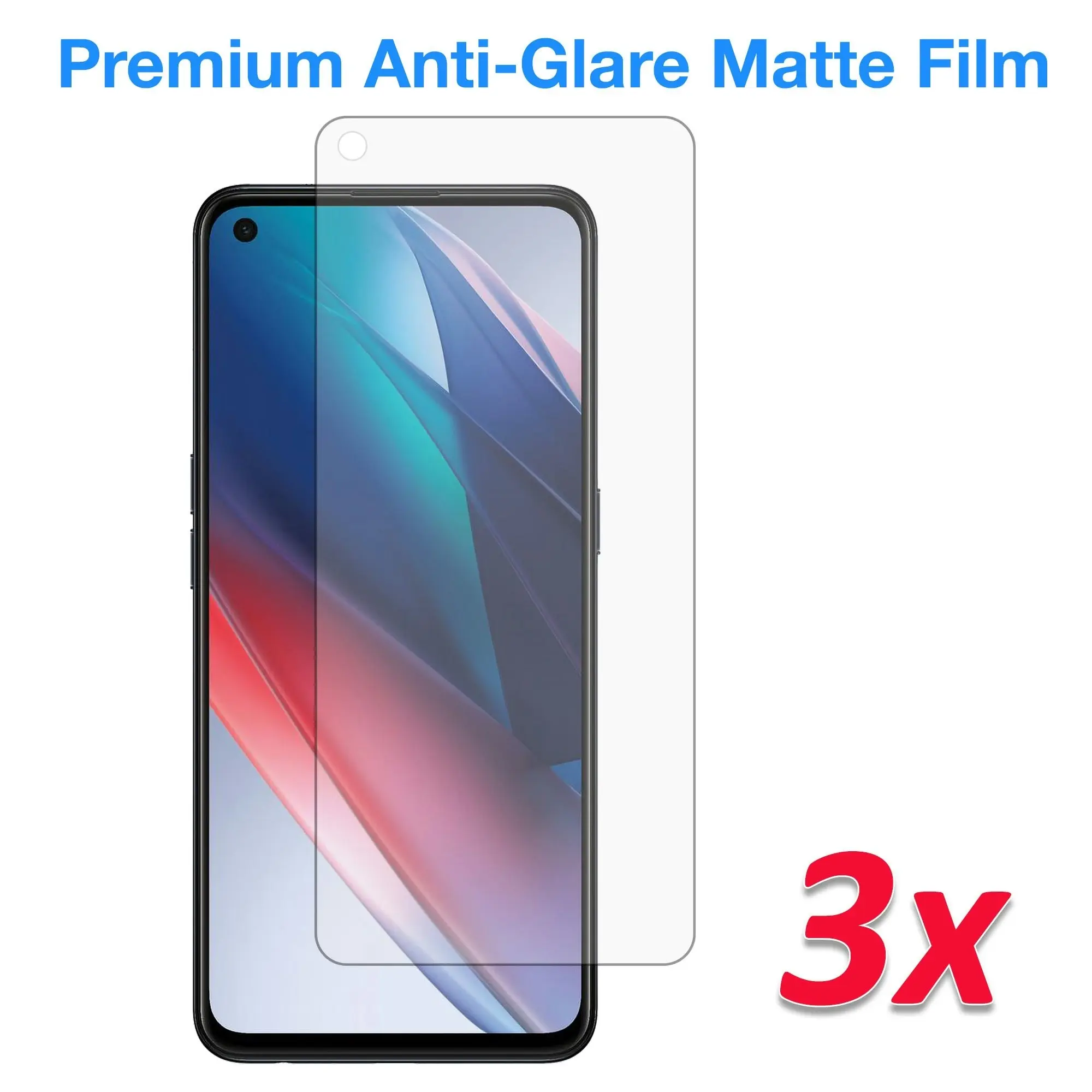 [3 Pack] MEZON OPPO Find X5 Lite Anti-Glare Matte Screen Protector Case Friendly Film (OPPO Find X5 Lite, Matte)