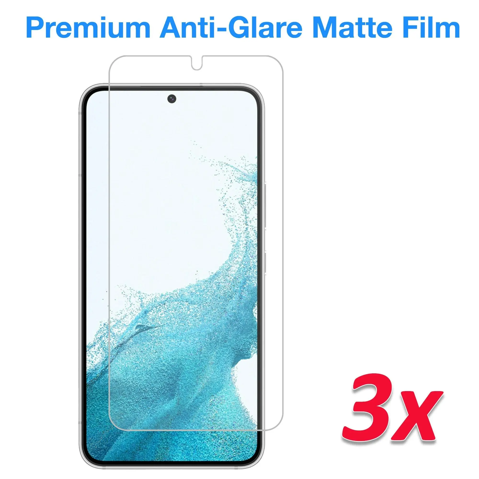 [3 Pack] MEZON Samsung Galaxy S22+ 5G Anti-Glare Matte Screen Protector Case Friendly Film (S22+ 5G, Matte)