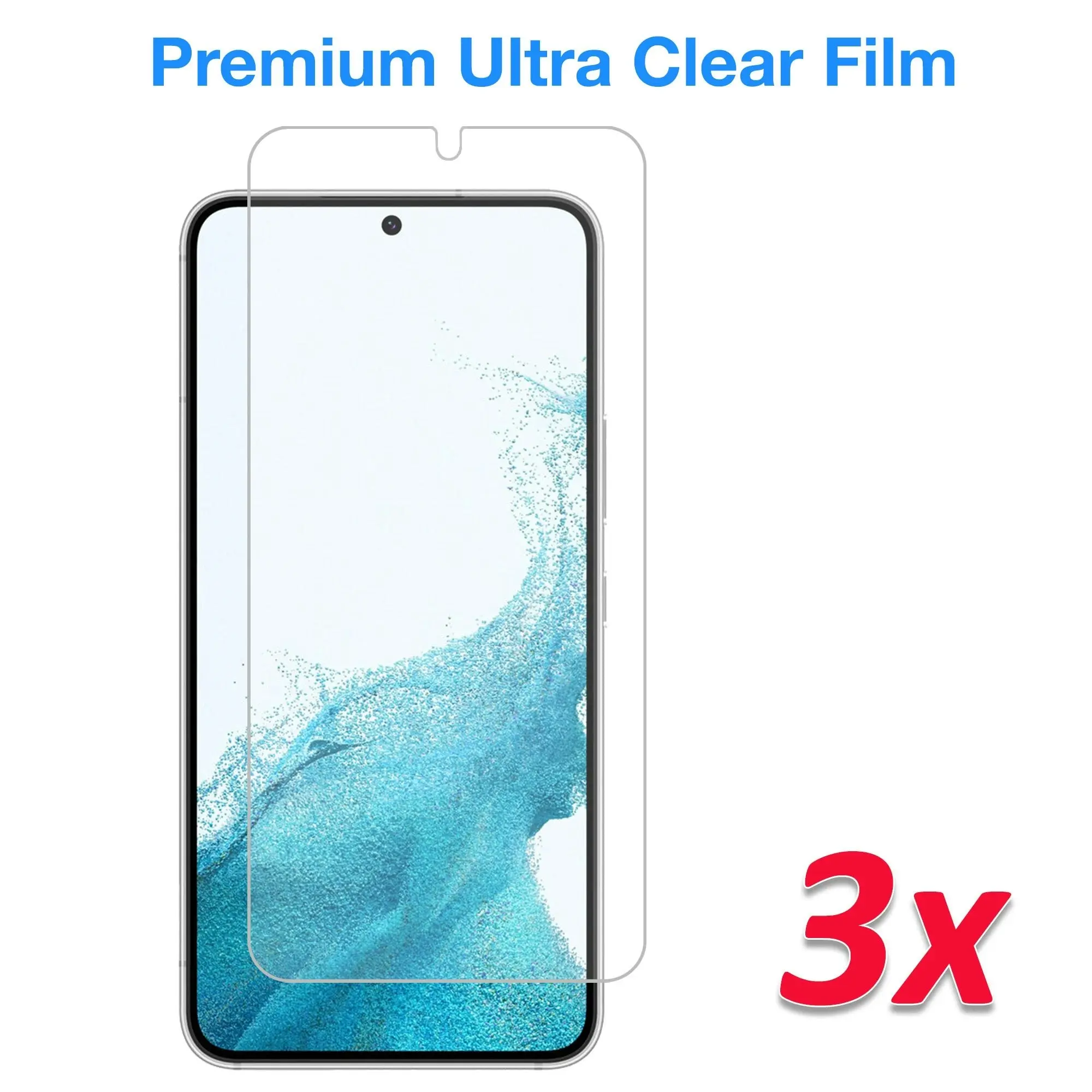 [3 Pack] MEZON Samsung Galaxy S22+ 5G Clear Screen Protector Case Friendly Film (S22+ 5G, Clear)