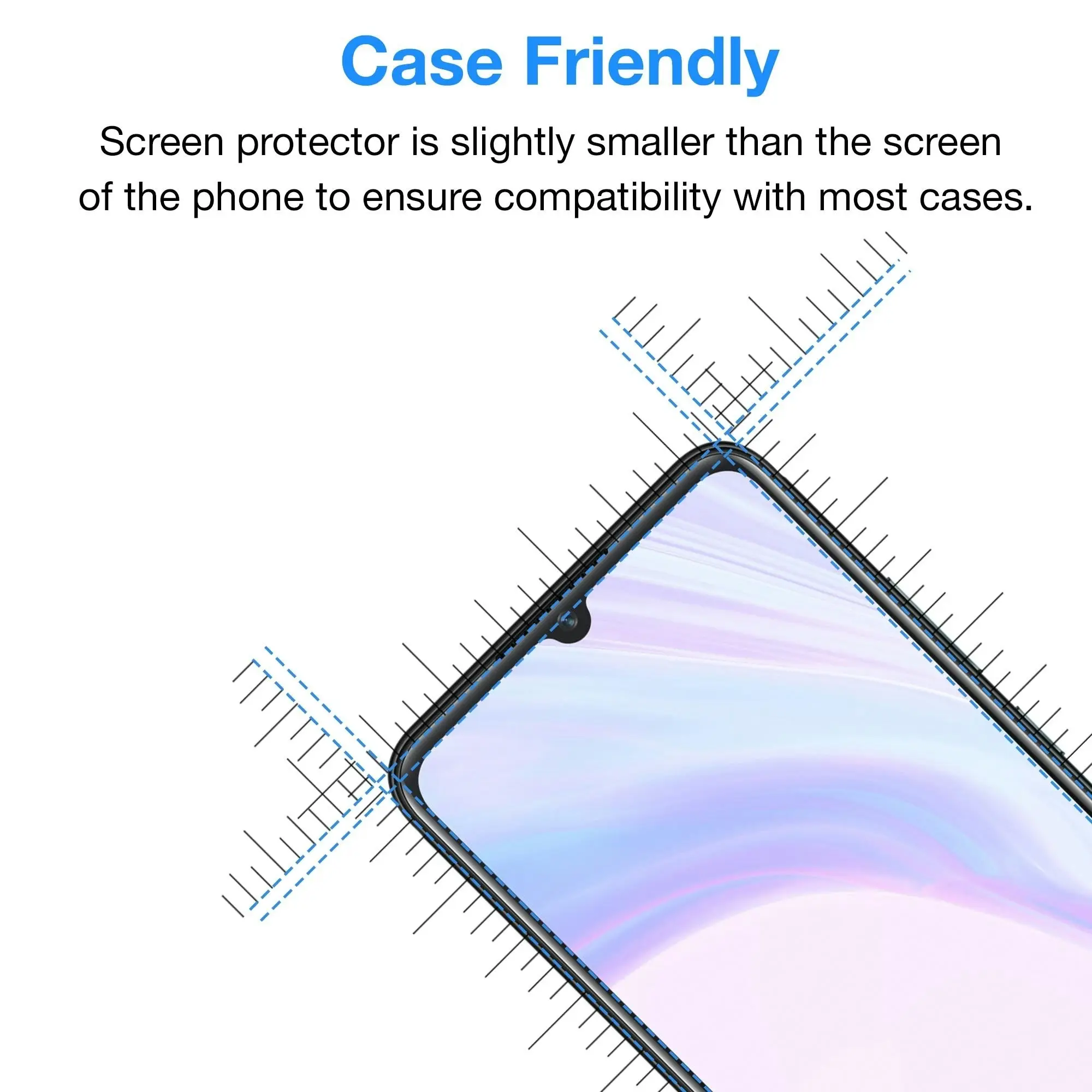 [3 Pack] MEZON Vivo Y33s Anti-Glare Matte Screen Protector Case Friendly Film (Vivo Y33s, Matte)