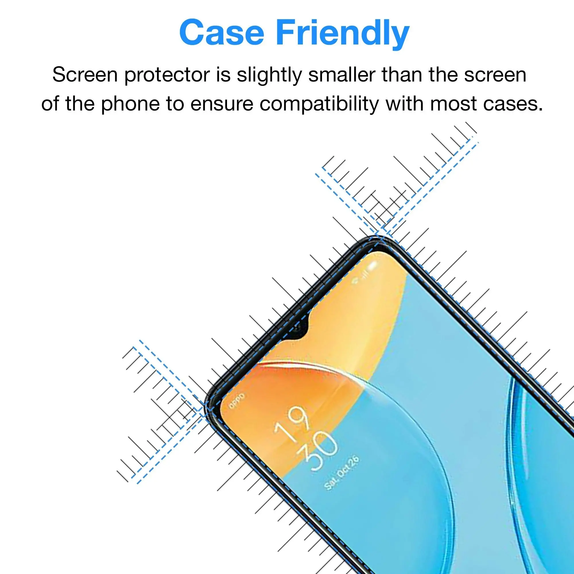 [3 Pack] MEZON OPPO A16s Anti-Glare Matte Screen Protector Case Friendly Film (OPPO A16s, Matte)