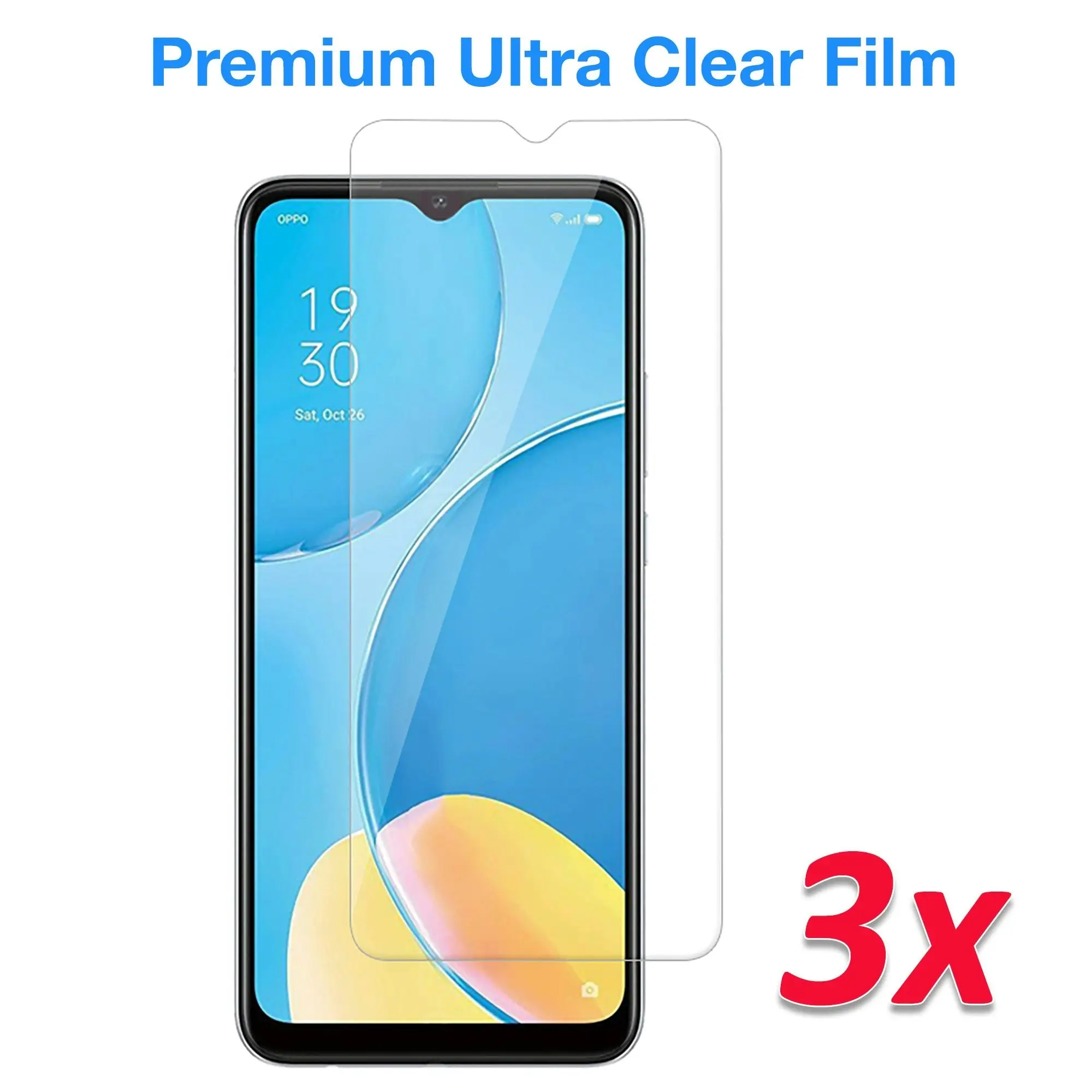 [3 Pack] MEZON OPPO A54s Ultra Clear Screen Protector Case Friendly Film (OPPO A54s, Clear)