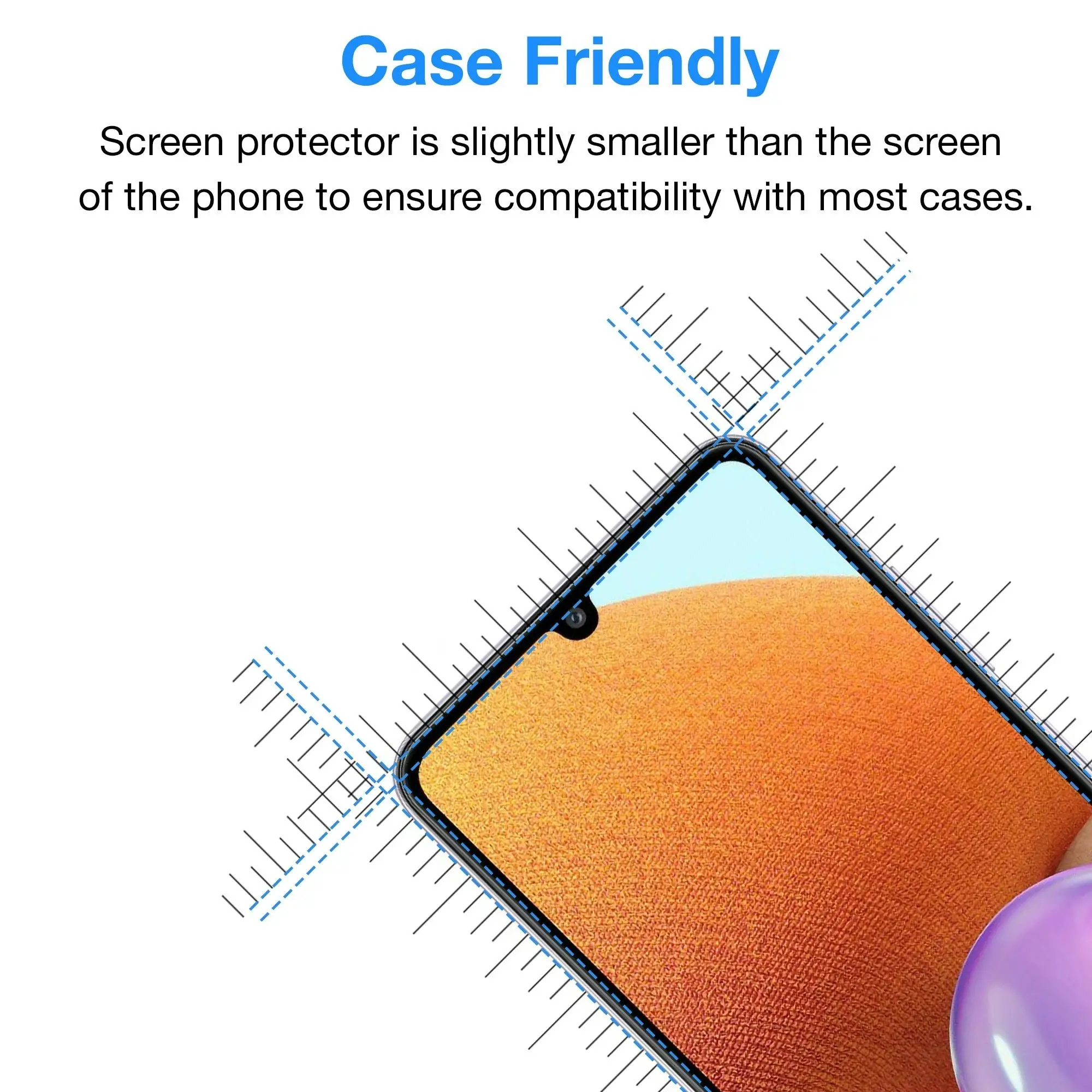 [3 Pack] MEZON Samsung Galaxy A22 4G (6.4") Anti-Glare Matte Screen Protector Case Friendly Film (A22, Matte)