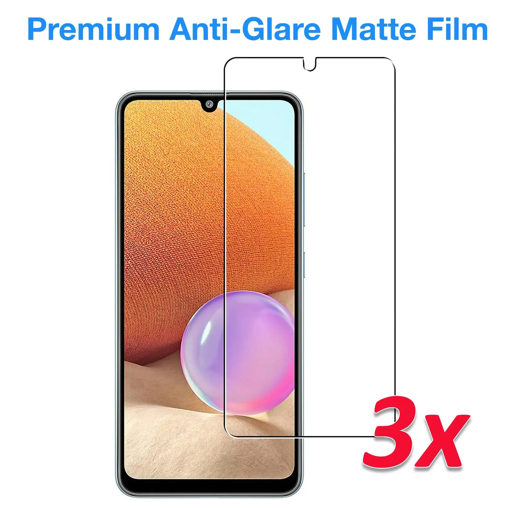 [3 Pack] MEZON Samsung Galaxy A22 4G (6.4") Anti-Glare Matte Screen Protector Case Friendly Film (A22, Matte)