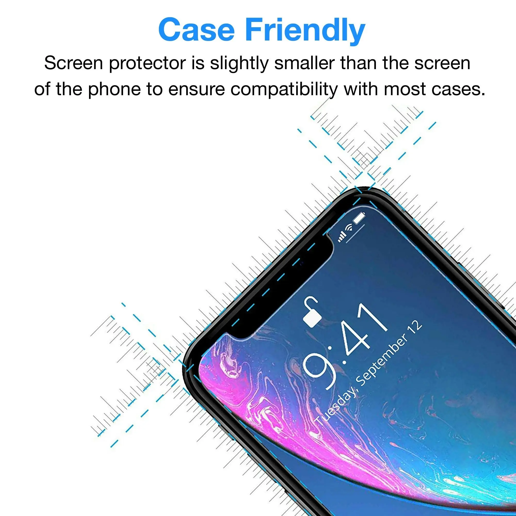 [3 Pack] MEZON Apple iPhone X (5.8") Anti-Glare Matte Screen Protector Case Friendly Film (iPhone X, Matte)