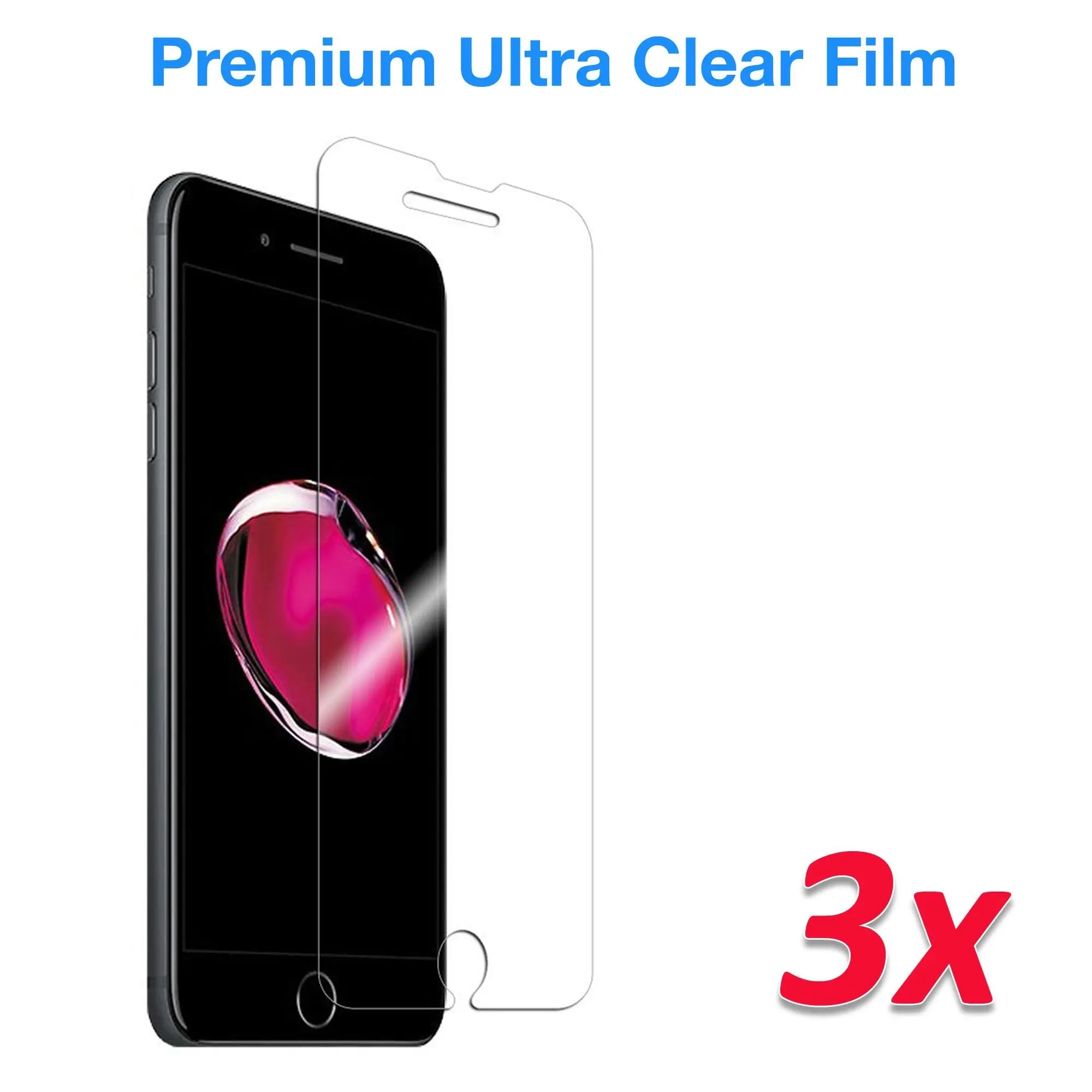 [3 Pack] MEZON Apple iPhone 6 (4.7") Ultra Clear Screen Protector Case Friendly Film (iPhone 6, Clear)